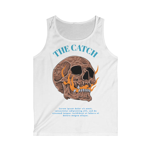 Men's Softstyle Tank Top - "The Catch" Skull Design