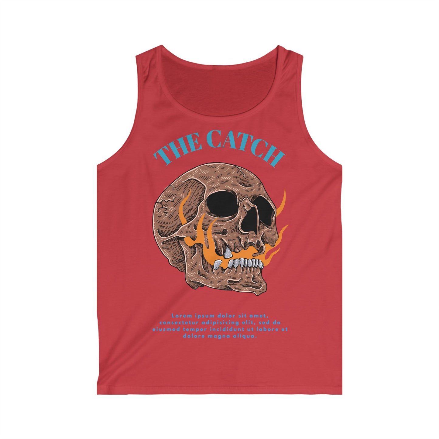 Men's Softstyle Tank Top - "The Catch" Skull Design