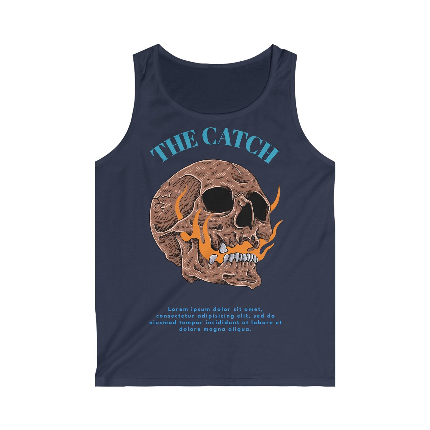 Men's Softstyle Tank Top - "The Catch" Skull Design