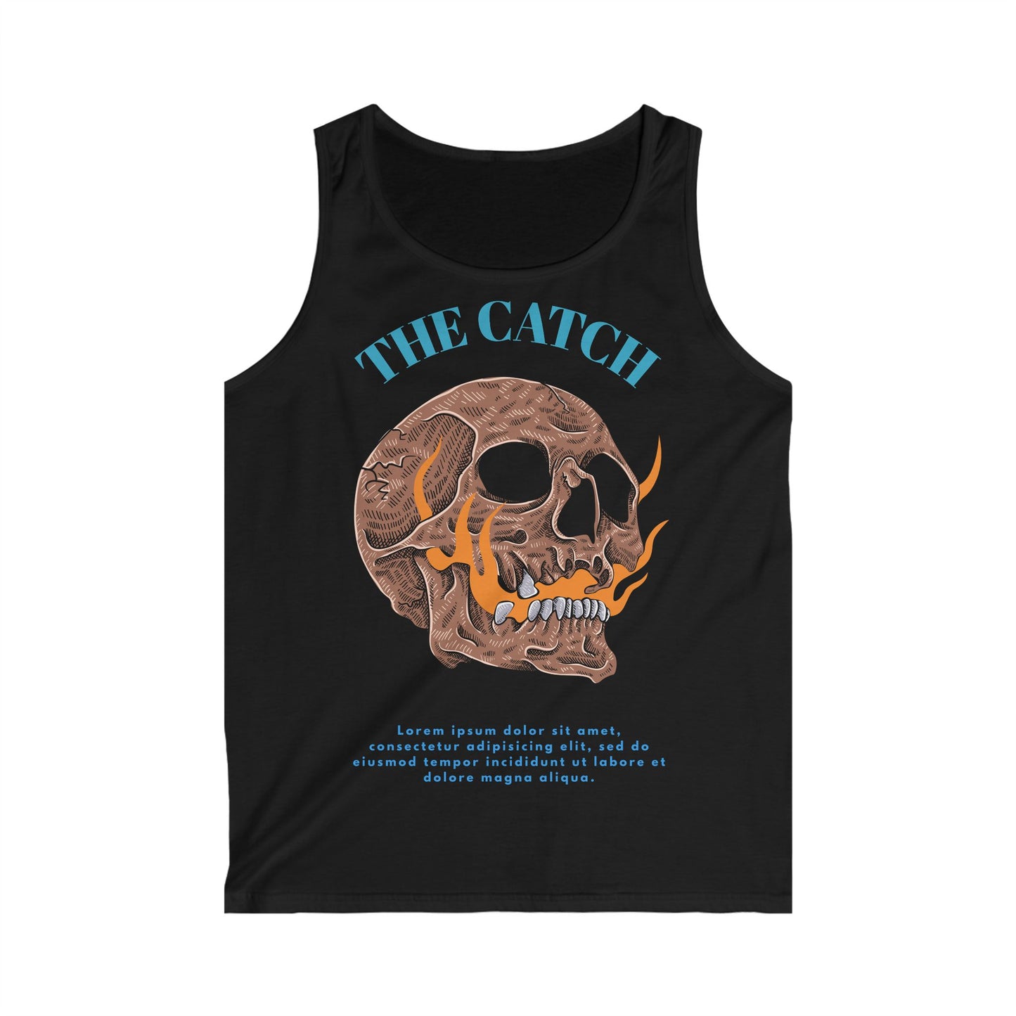 Men's Softstyle Tank Top - "The Catch" Skull Design