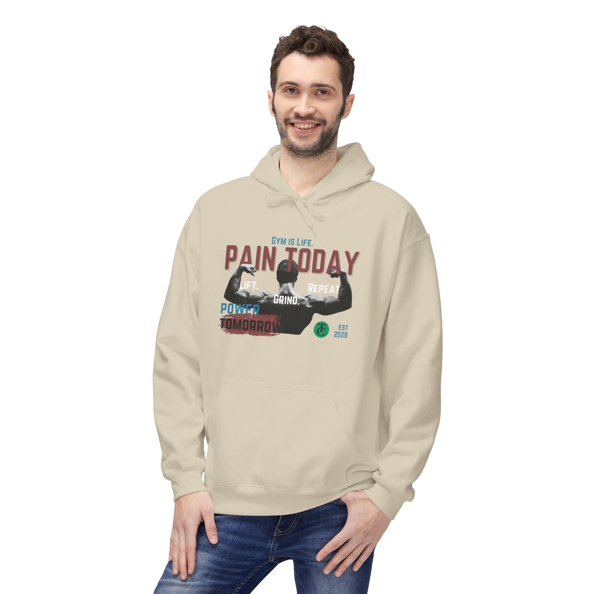 Empowering Fleece Hoodie | Gym Motivation | Pain Today, Power Tomorrow Workout Gear | Fitness Gift | Casual Wear - THE CATCH