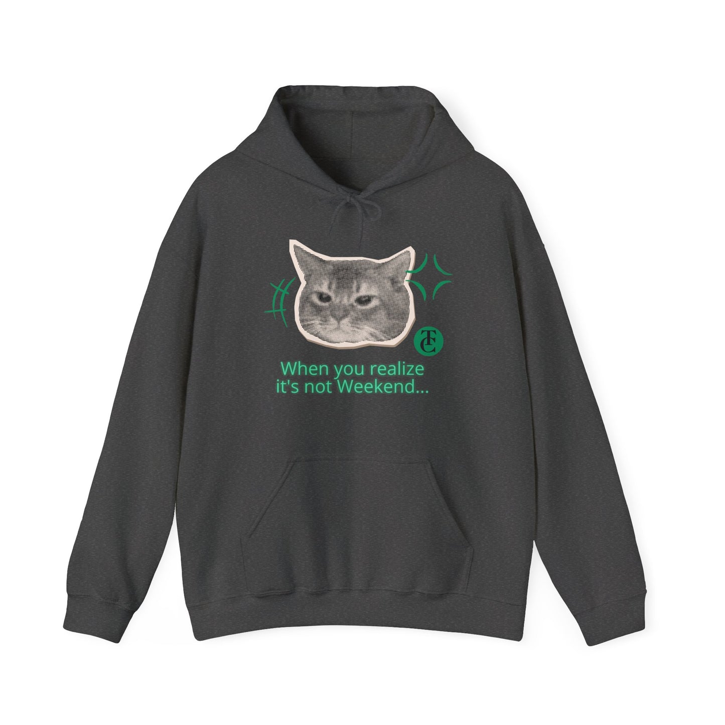 Cat Humor Sweatshirt, Funny Hoodie, Weekend Vibes Sweatshirt, Hoodie, Gift for Cat Lovers, Cute Cat Apparel - THE CATCH