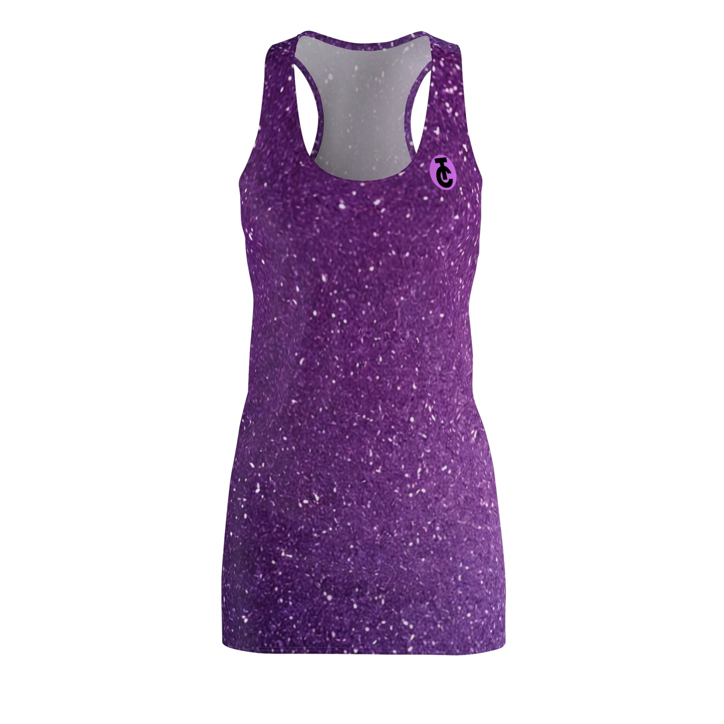 Sparkling Purple Racerback Dress, Summer Outfit, Festival Wear, Beach Cover-Up, Boho Style, Vacation Dress, Comfortable Casual Dress - THE CATCH