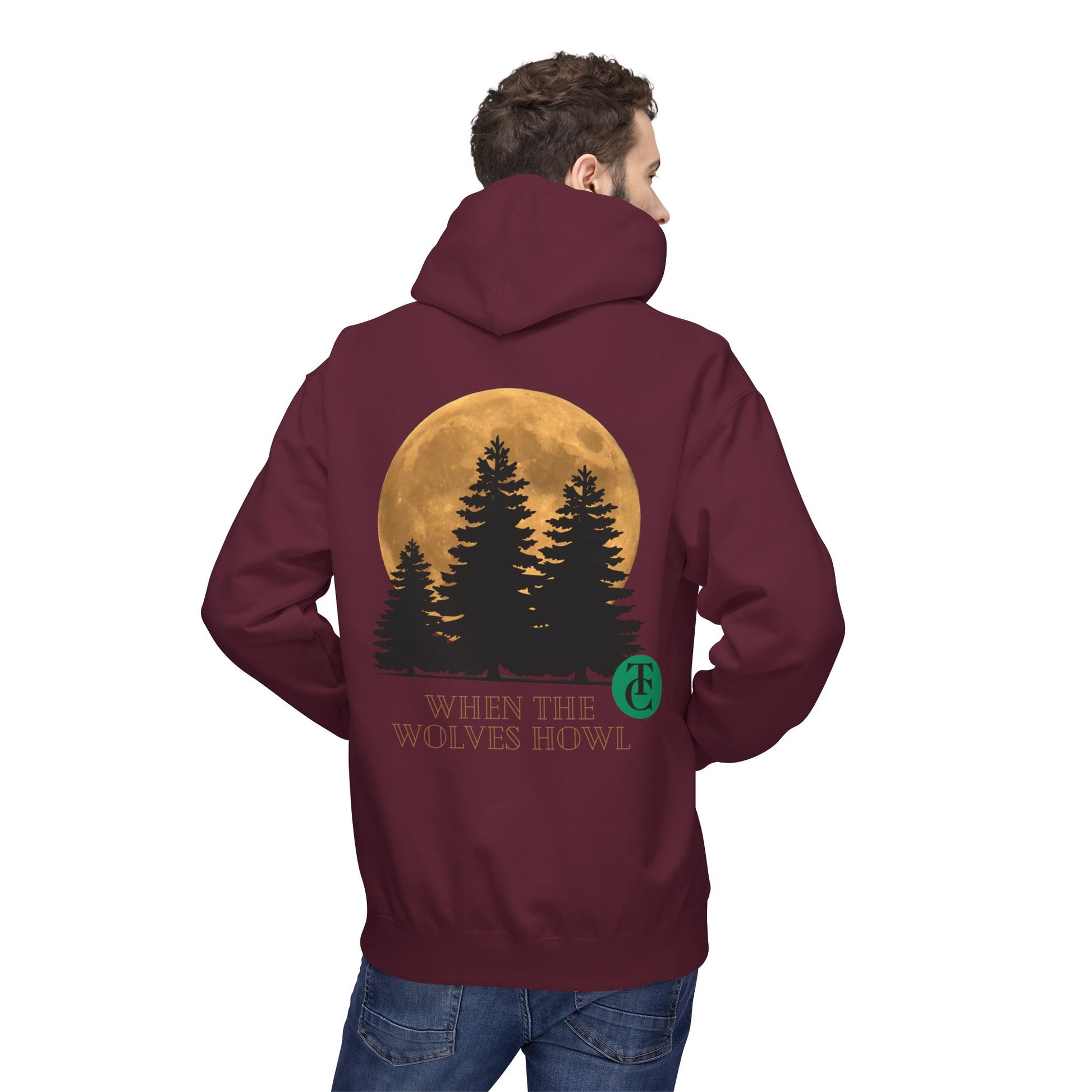Midweight Softstyle Fleece Hoodie - 'When the Wolves Howl' Design - THE CATCH