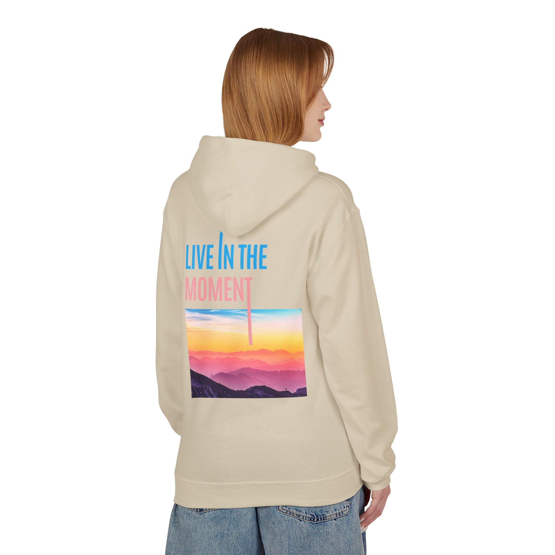 Midweight Hoodie - "Live in the Moment" Casual Fleece Sweatshirt - THE CATCH