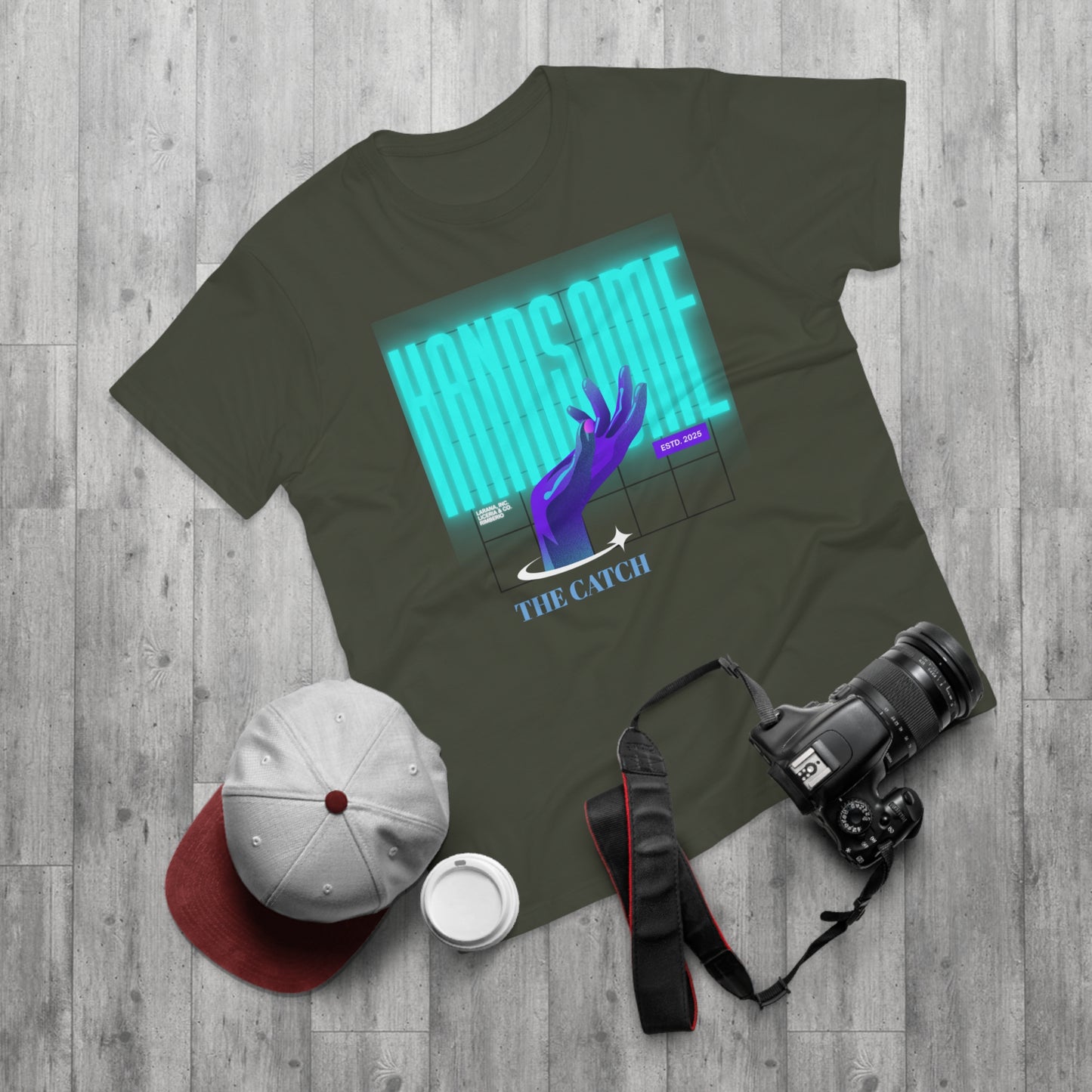 Stylish Graphic Tee for Men - 'Handsome' Design