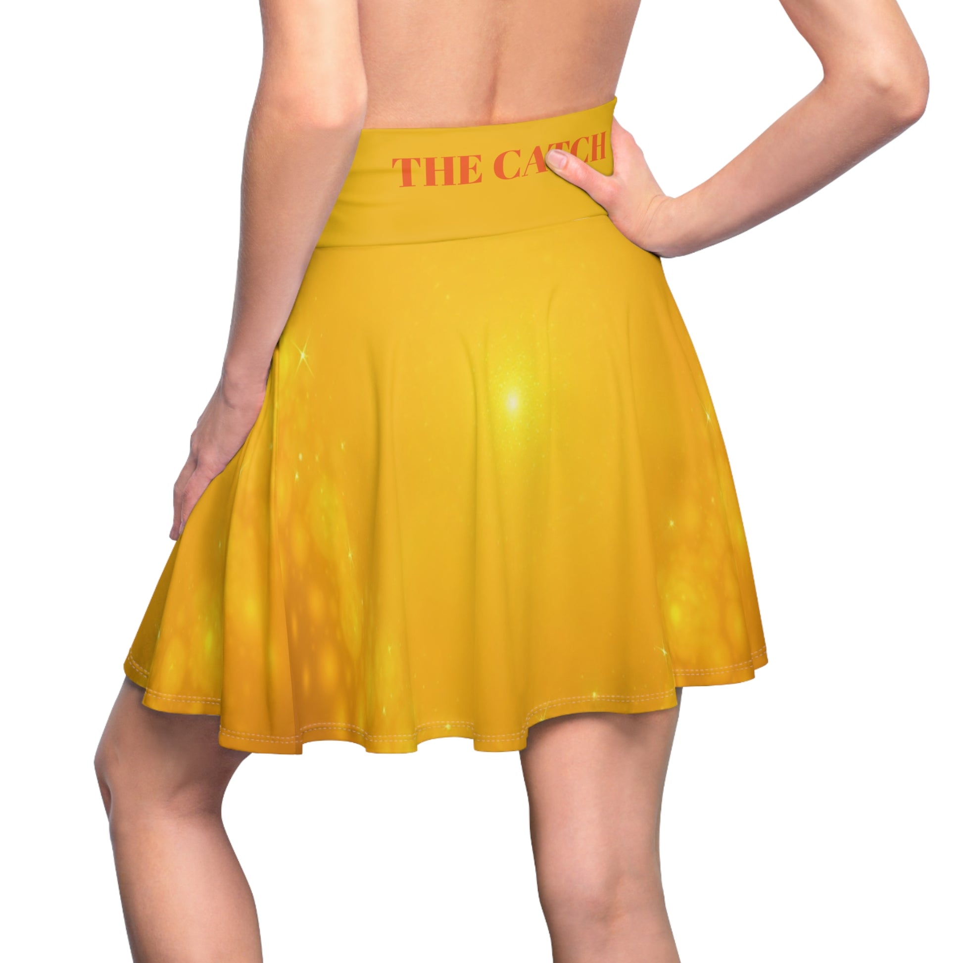 Sunshine Yellow Women's Skater Skirt - Cheerful, Versatile, Perfect for Summer, The Catch Skirt, Festival Fashion, Casual Chic - THE CATCH