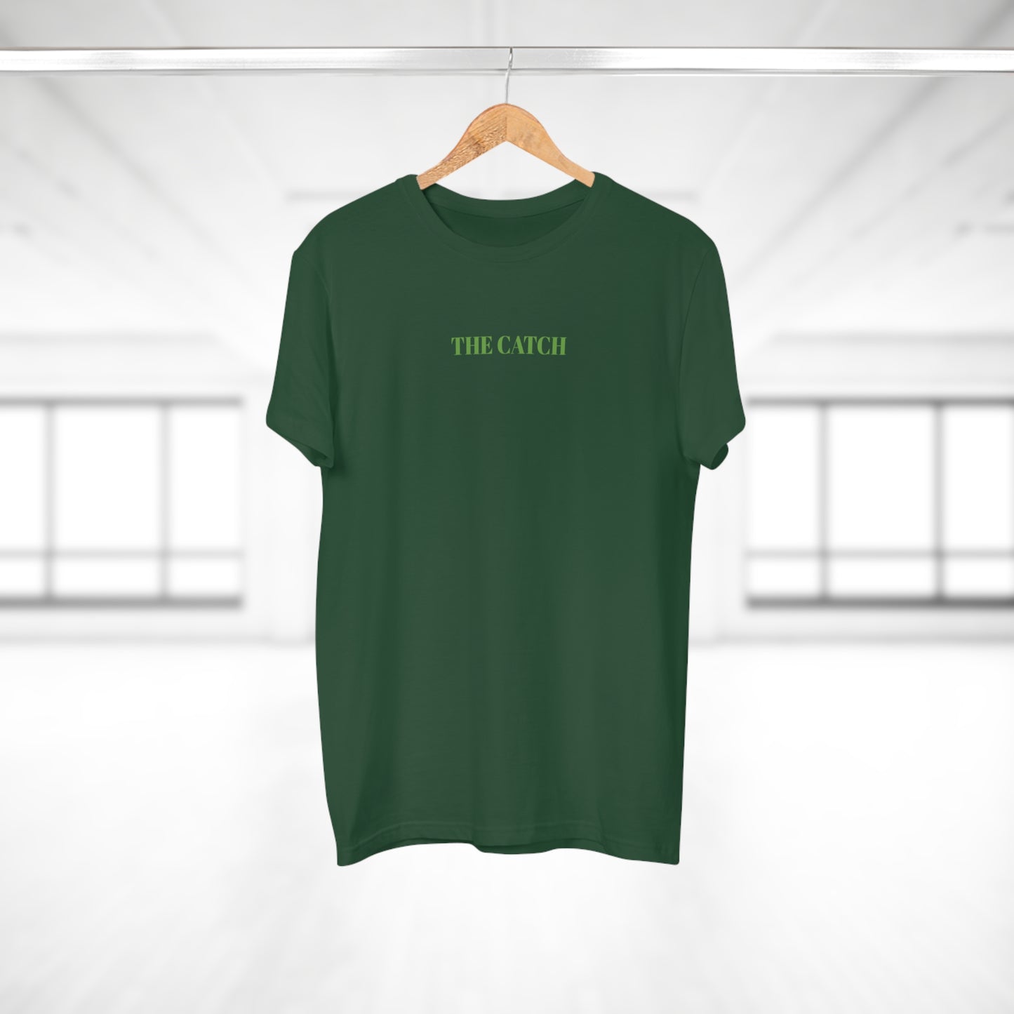 Vintage Graphic Men's T-Shirt - 'THE CATCH' Green Design - THE CATCH