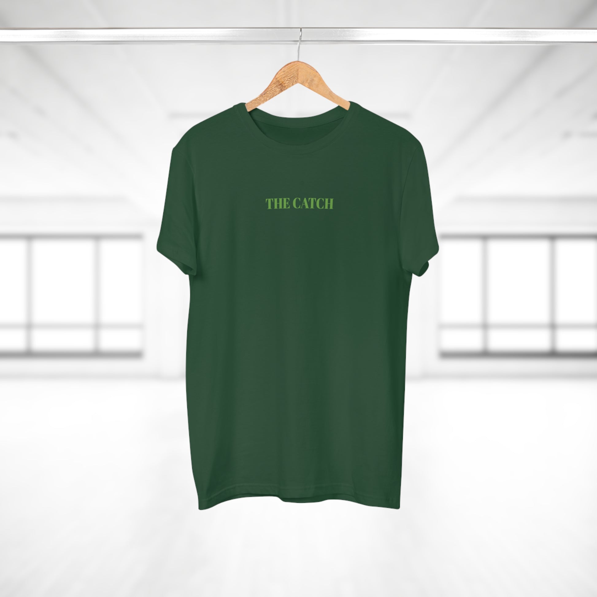 Vintage Graphic Men's T-Shirt - 'THE CATCH' Green Design - THE CATCH