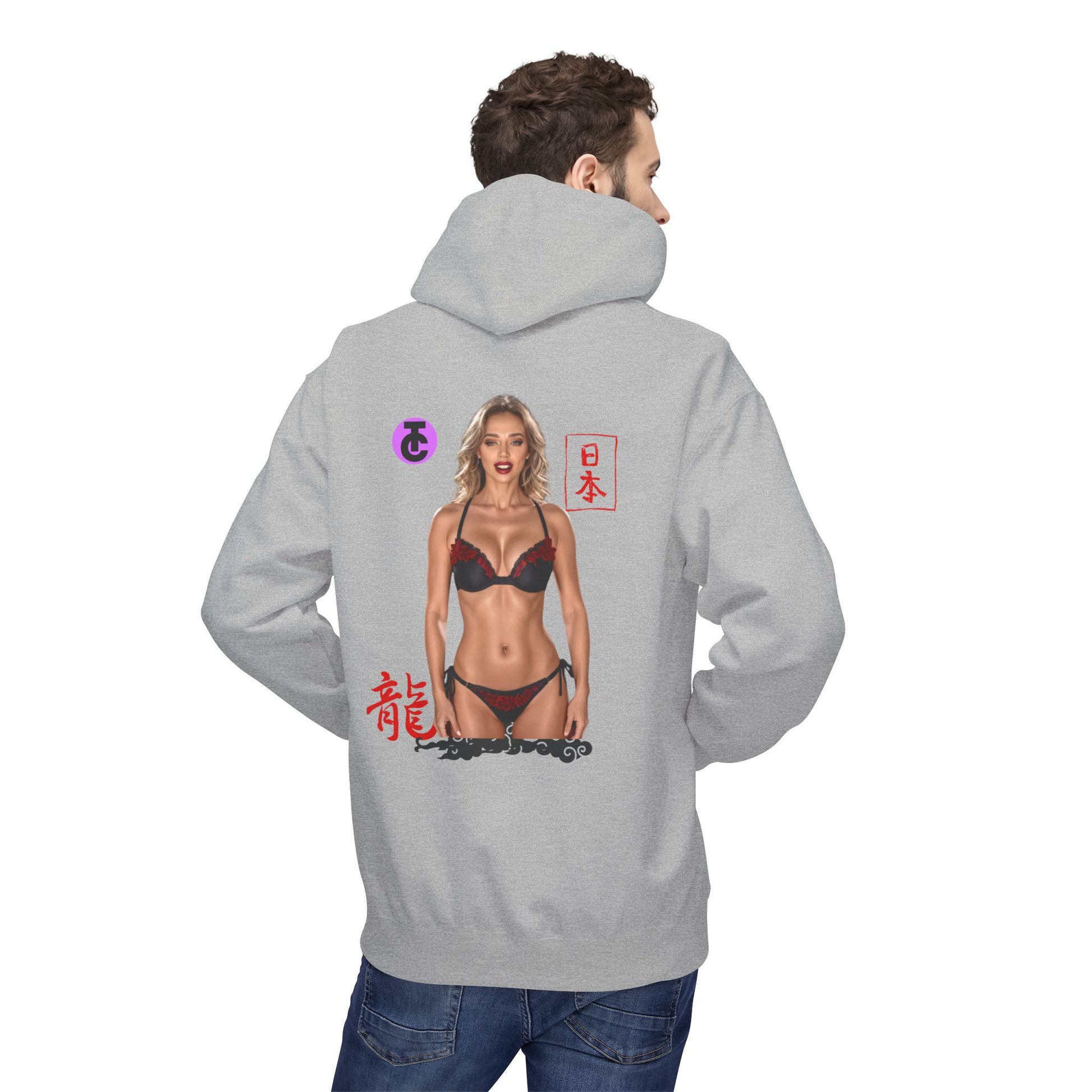 Midweight Softstyle Fleece Hoodie - Vibrant Japanese-Inspired Design - THE CATCH