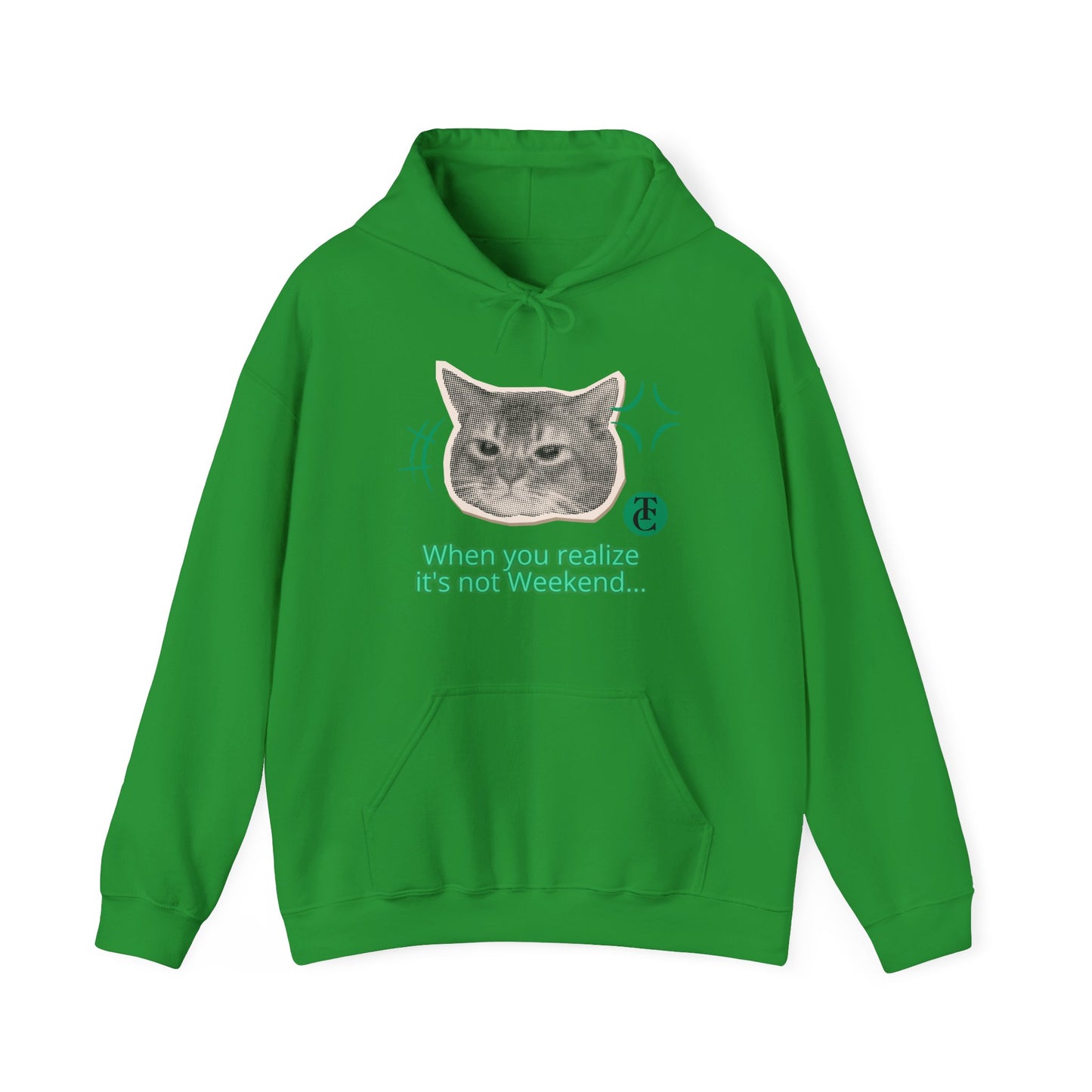 Cat Humor Sweatshirt, Funny Hoodie, Weekend Vibes Sweatshirt, Hoodie, Gift for Cat Lovers, Cute Cat Apparel - THE CATCH