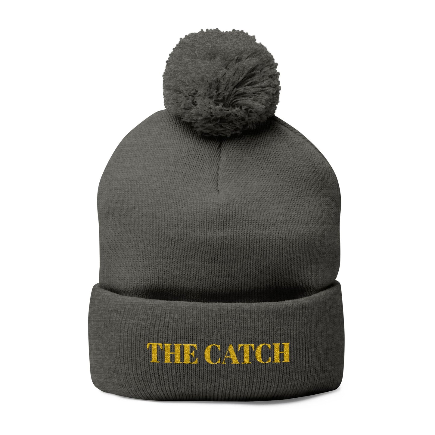 Cozy Embroidered Pom-Pom Knit Cap, - THE CATCH