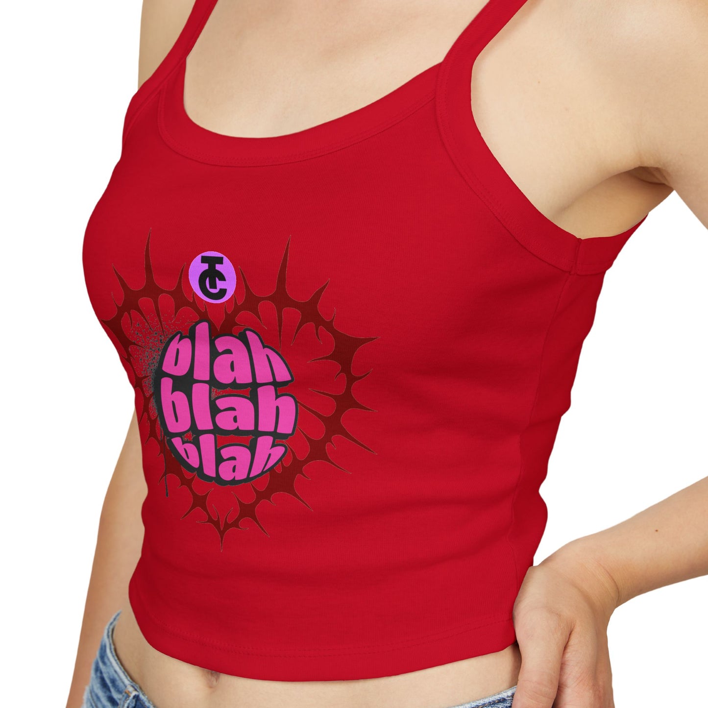Bold Graphic Spaghetti Strap Tank Top, Summer Top, Festival Wear, Casual Chic, Heart Design, Edgy Tank, Gift Idea