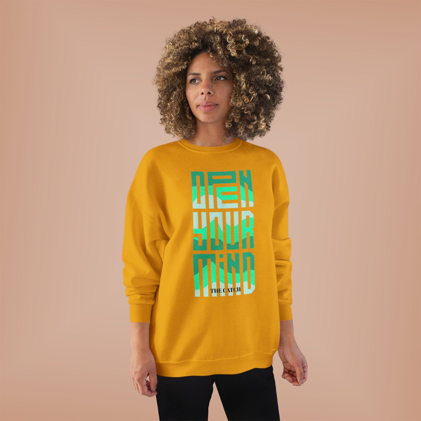 Open Your Mind  Eco-Friendly Sweatshirt | Minimalist Graphic Crewneck