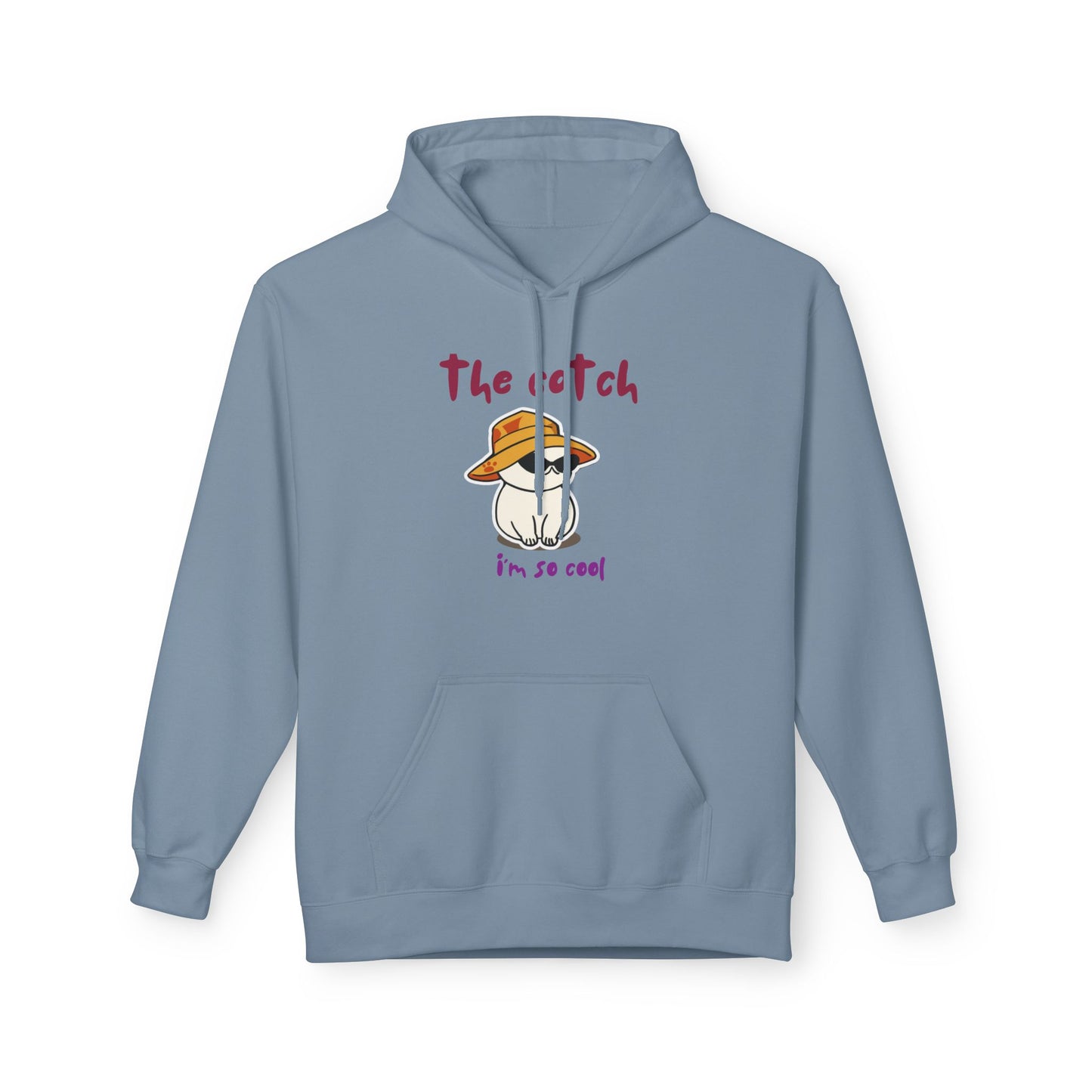 Cool Cat  Fleece Hoodie - The Catch Design