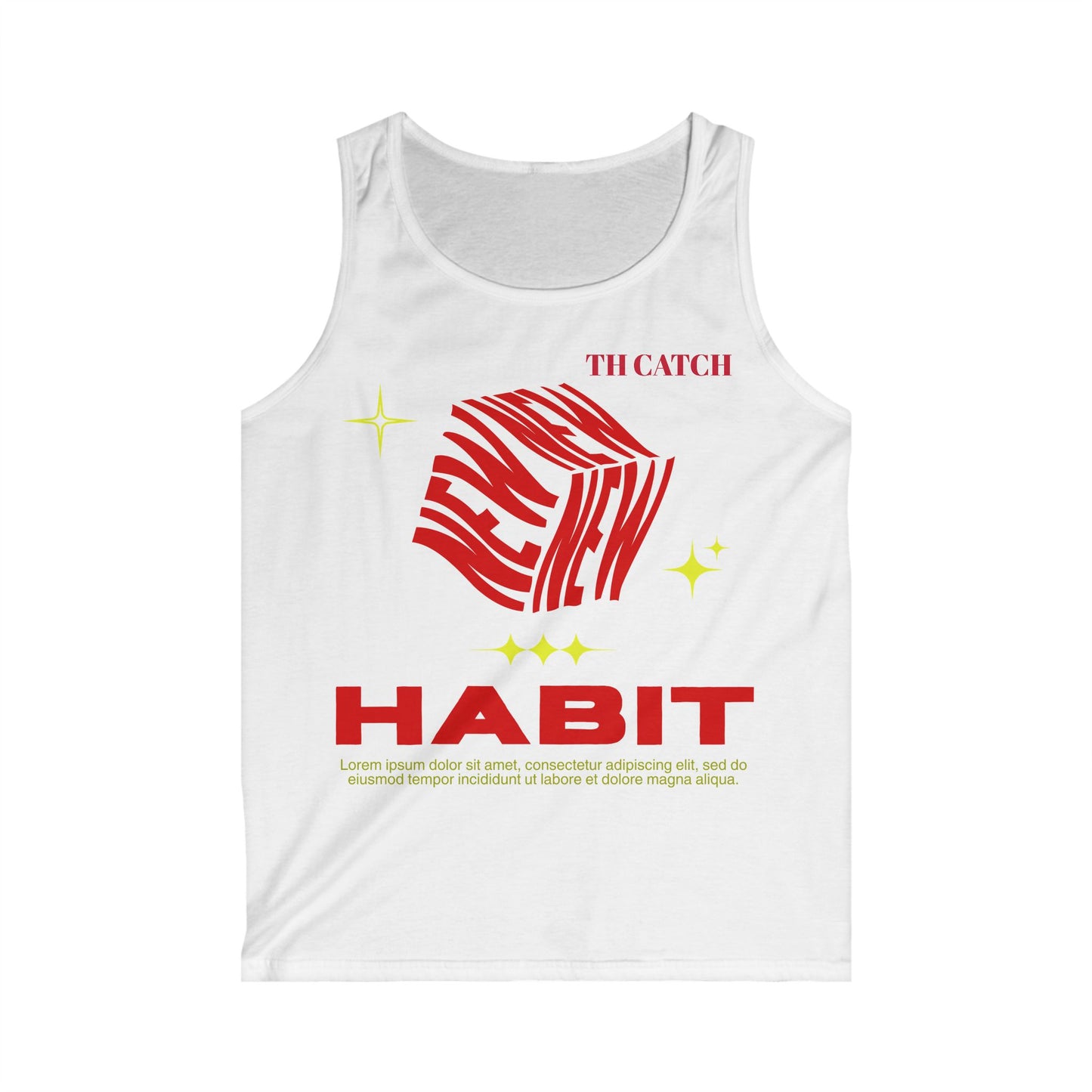 Men's Softstyle Tank Top - Trendy Habit Graphic - Perfect for Summer and Casual Wear - THE CATCH