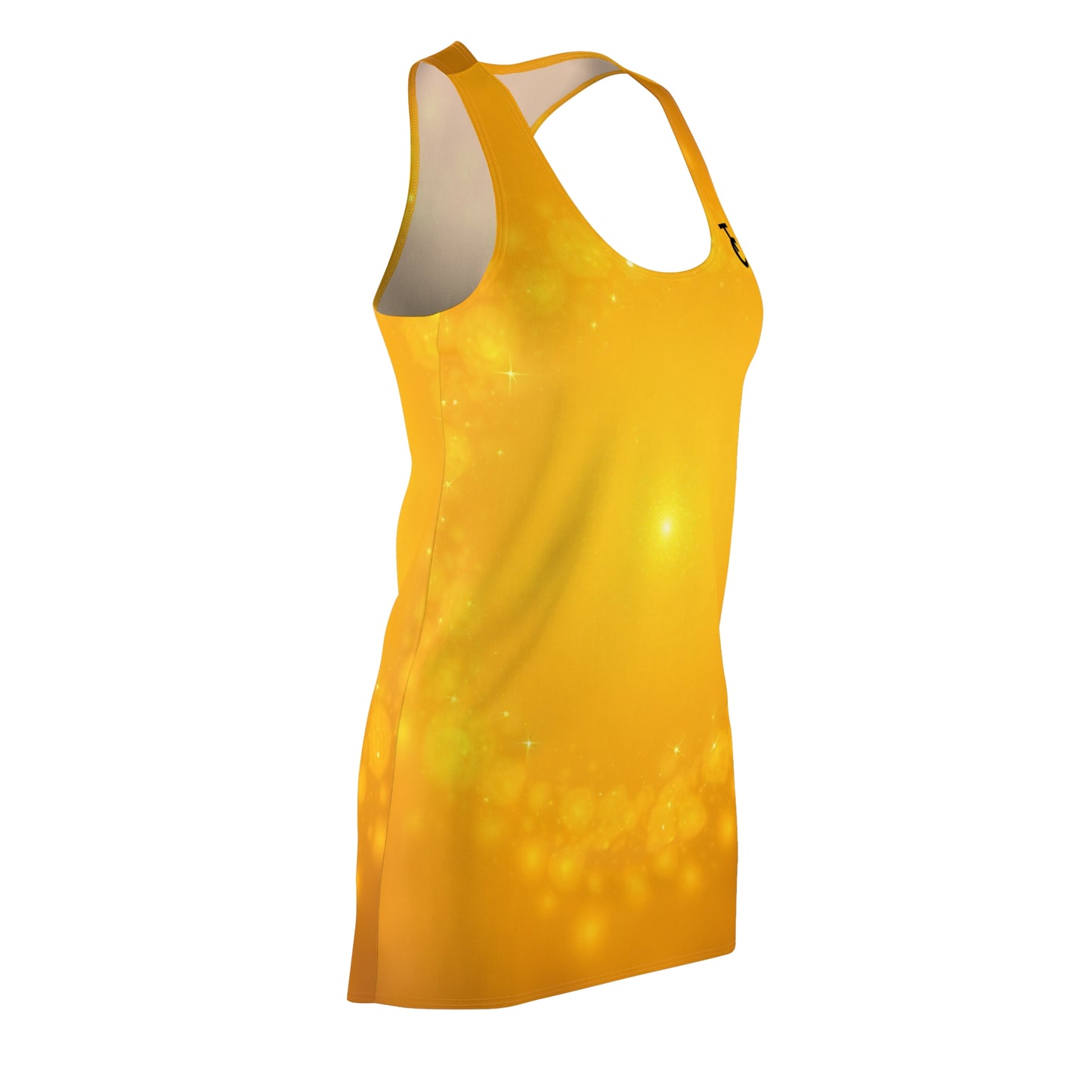 Women's Racerback Dress - Cheerful Yellow Sparkle, Summer Dress, Gift for Her, Party Dress, Casual Wear - THE CATCH