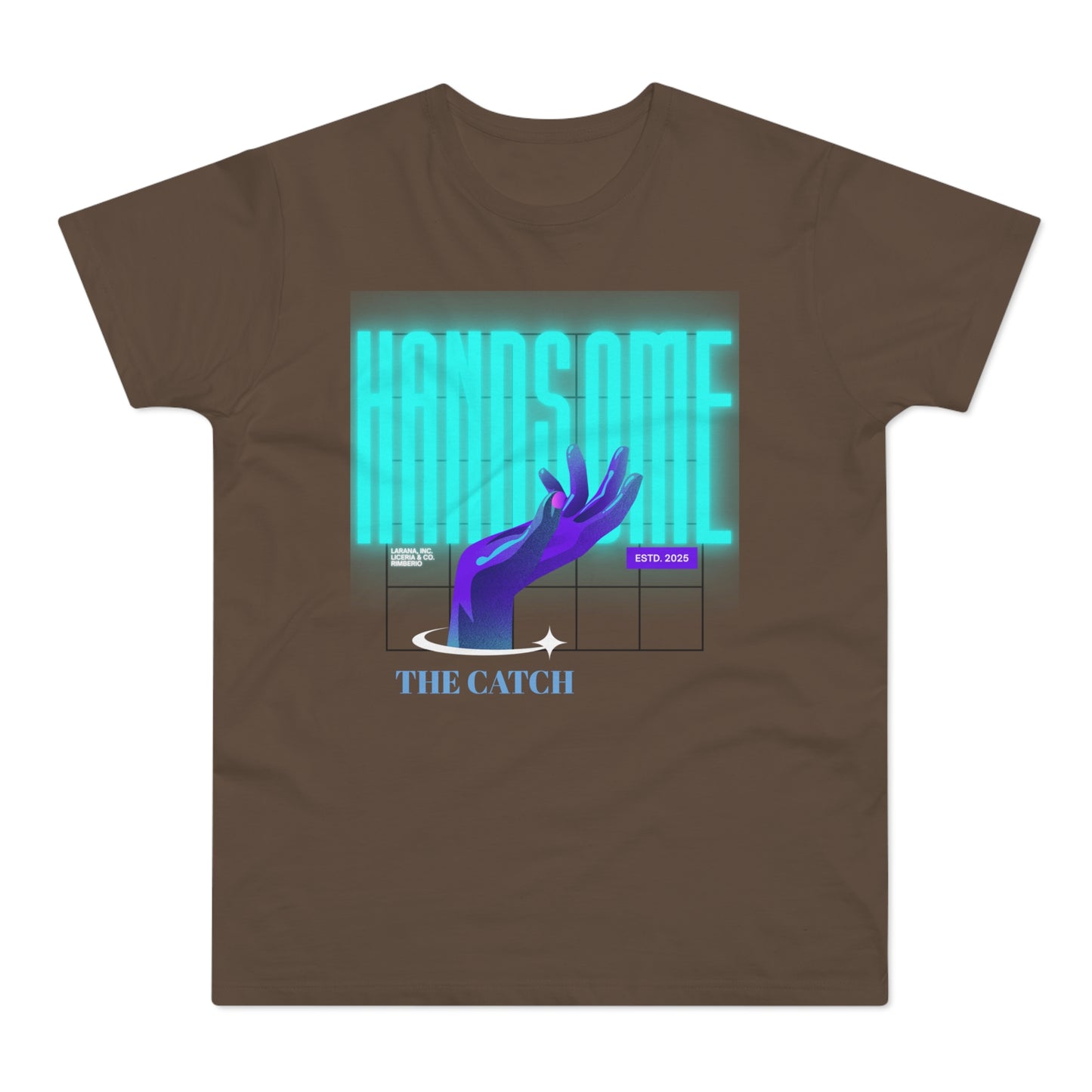 Stylish Graphic Tee for Men - 'Handsome' Design - THE CATCH