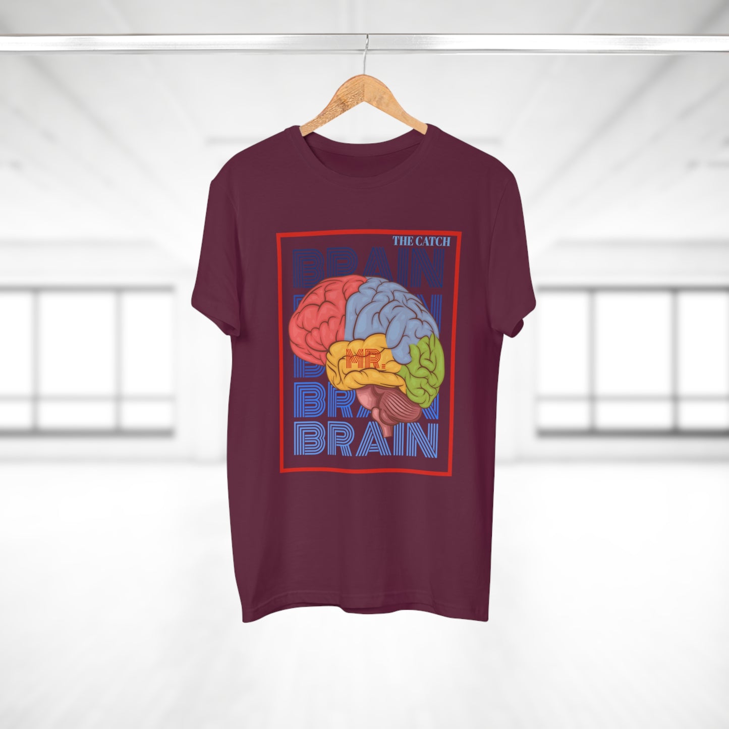 Colorful Brain Graphic T-Shirt - Unique Menswear for Science Lovers