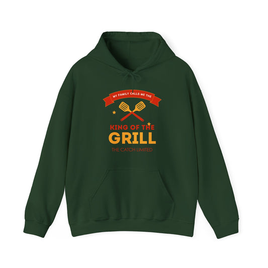 King of the Grill Heavy Blend™ Hooded Sweatshirt, BBQ Sweatshirt, Father's Day Gift, Grilling Hoodie, Casual Comfort Wear - THE CATCH