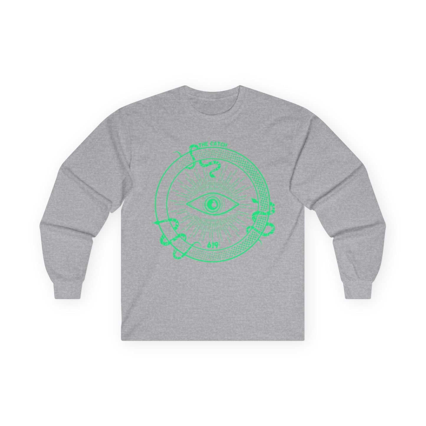 The Catch Graphic Long Sleeve Tee - Cotton Shirt with Eye Design - THE CATCH