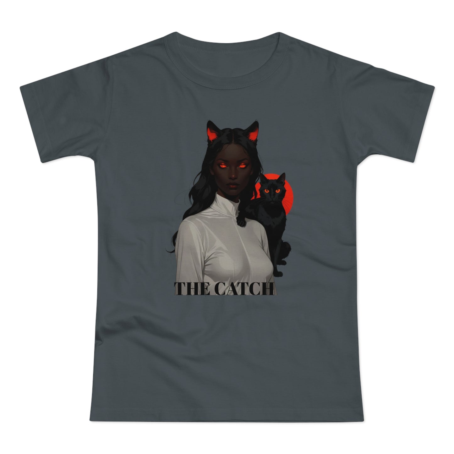 The Catch Women's T-Shirt - Stylish Cat-Themed Graphic Tee for Cat Lovers - THE CATCH