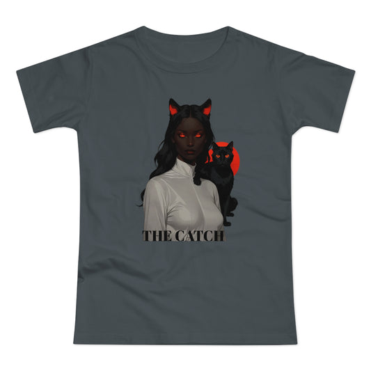 The Catch Women's T-Shirt - Stylish Cat-Themed Graphic Tee for Cat Lovers - THE CATCH