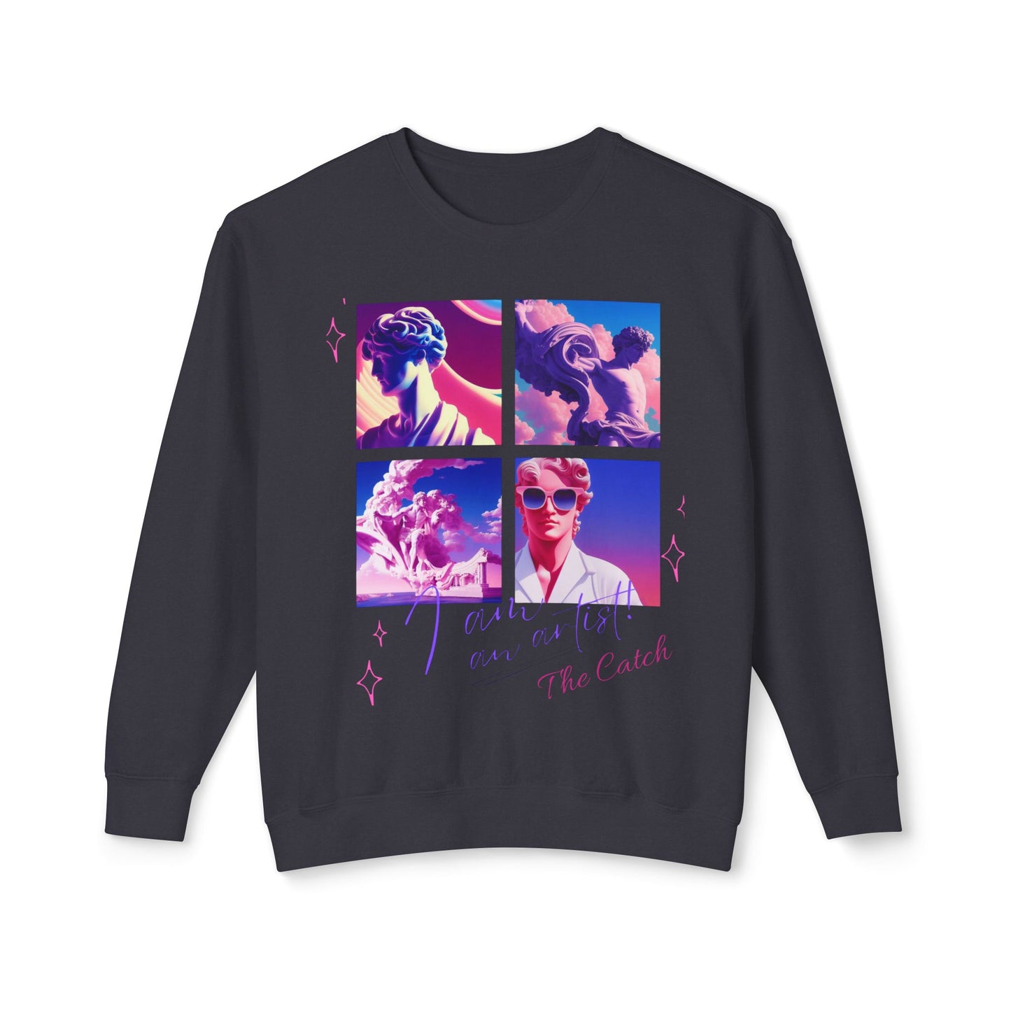 Artistic Crewneck Sweatshirt - "The Catch" Graphic Design - THE CATCH