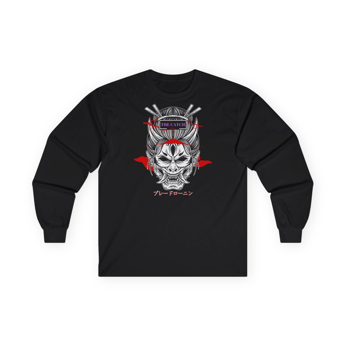 Samurai Skull Long Sleeve Tee - Cotton Shirt for Anime Lovers - THE CATCH