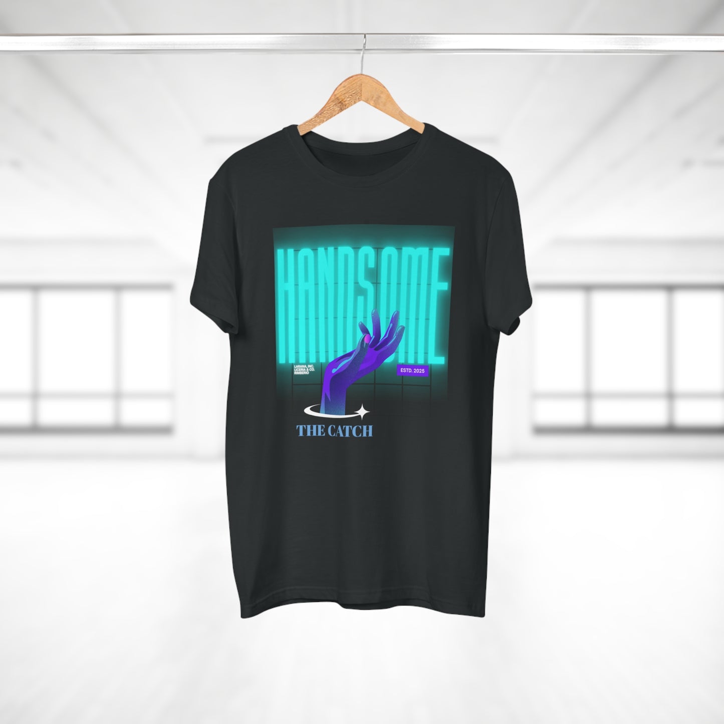 Stylish Graphic Tee for Men - 'Handsome' Design