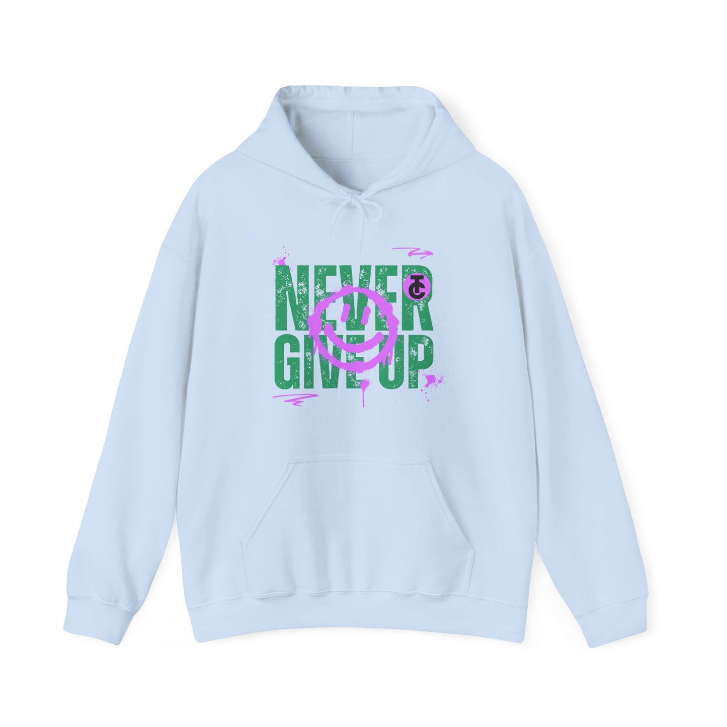 Motivational Sweatshirt - "Never Give Up" Hoodie, Cozy Gift for Friends, Inspirational Apparel, Perfect for Any Occasion - THE CATCH