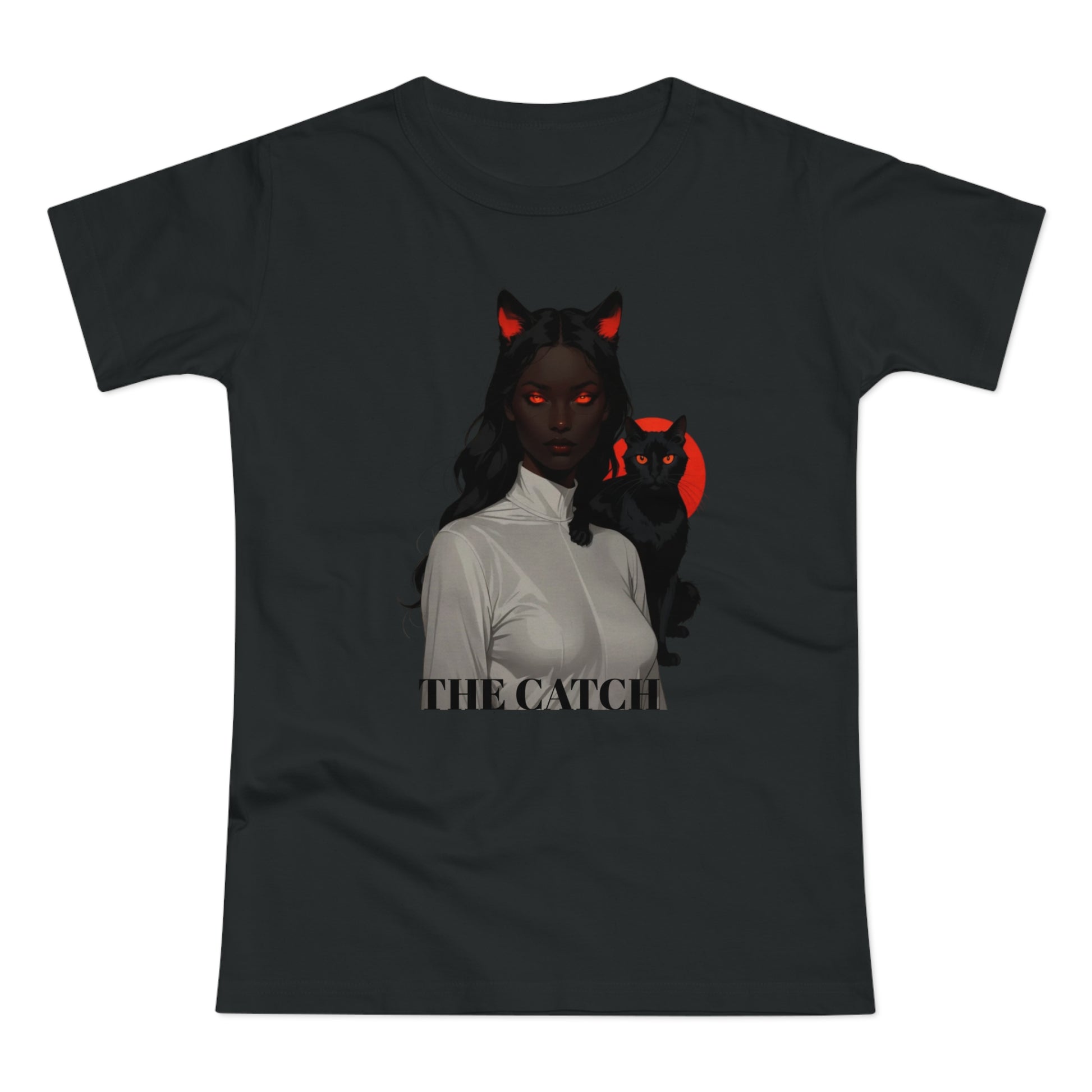 The Catch Women's T-Shirt - Stylish Cat-Themed Graphic Tee for Cat Lovers - THE CATCH