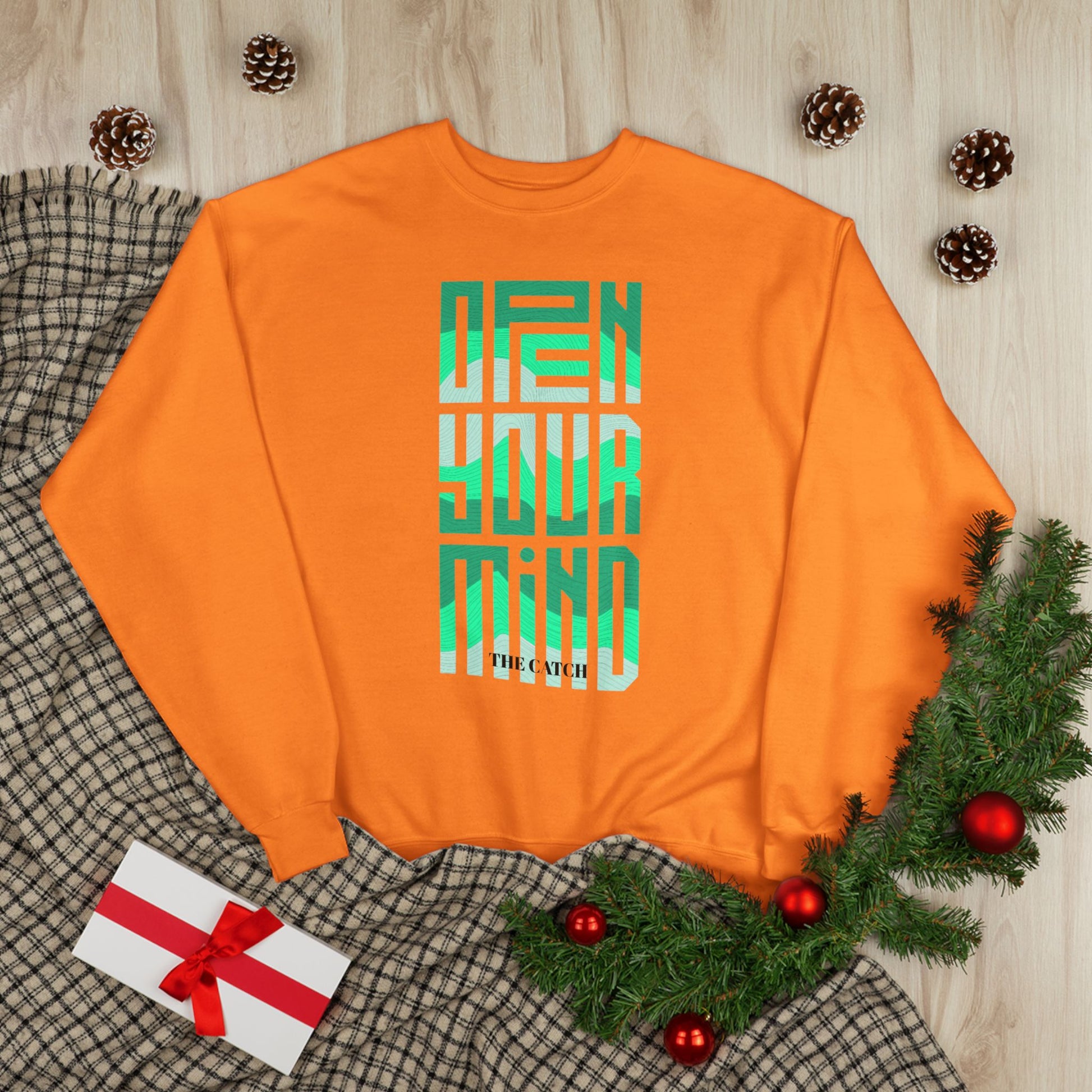 Open Your Mind Eco-Friendly Sweatshirt | Minimalist Graphic Crewneck - THE CATCH