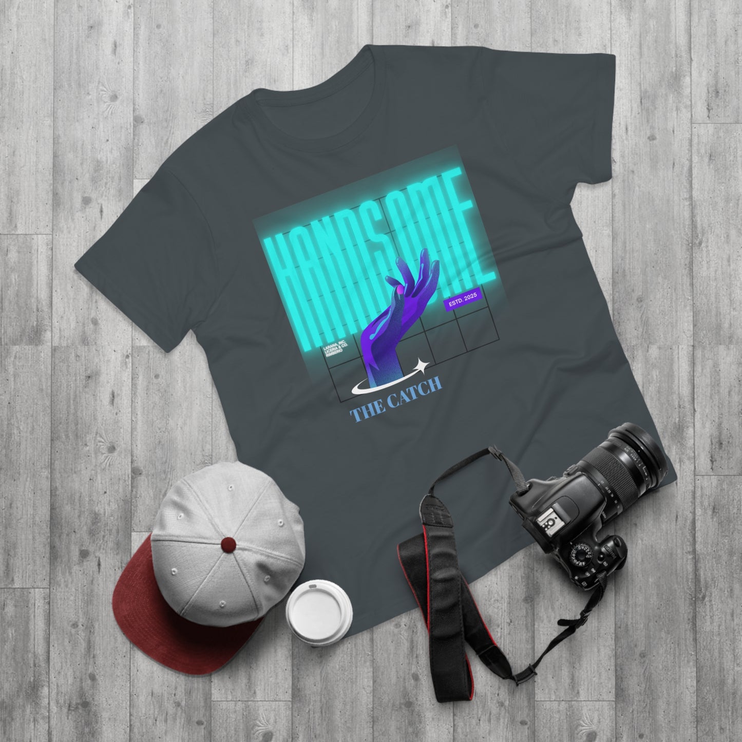 Stylish Graphic Tee for Men - 'Handsome' Design