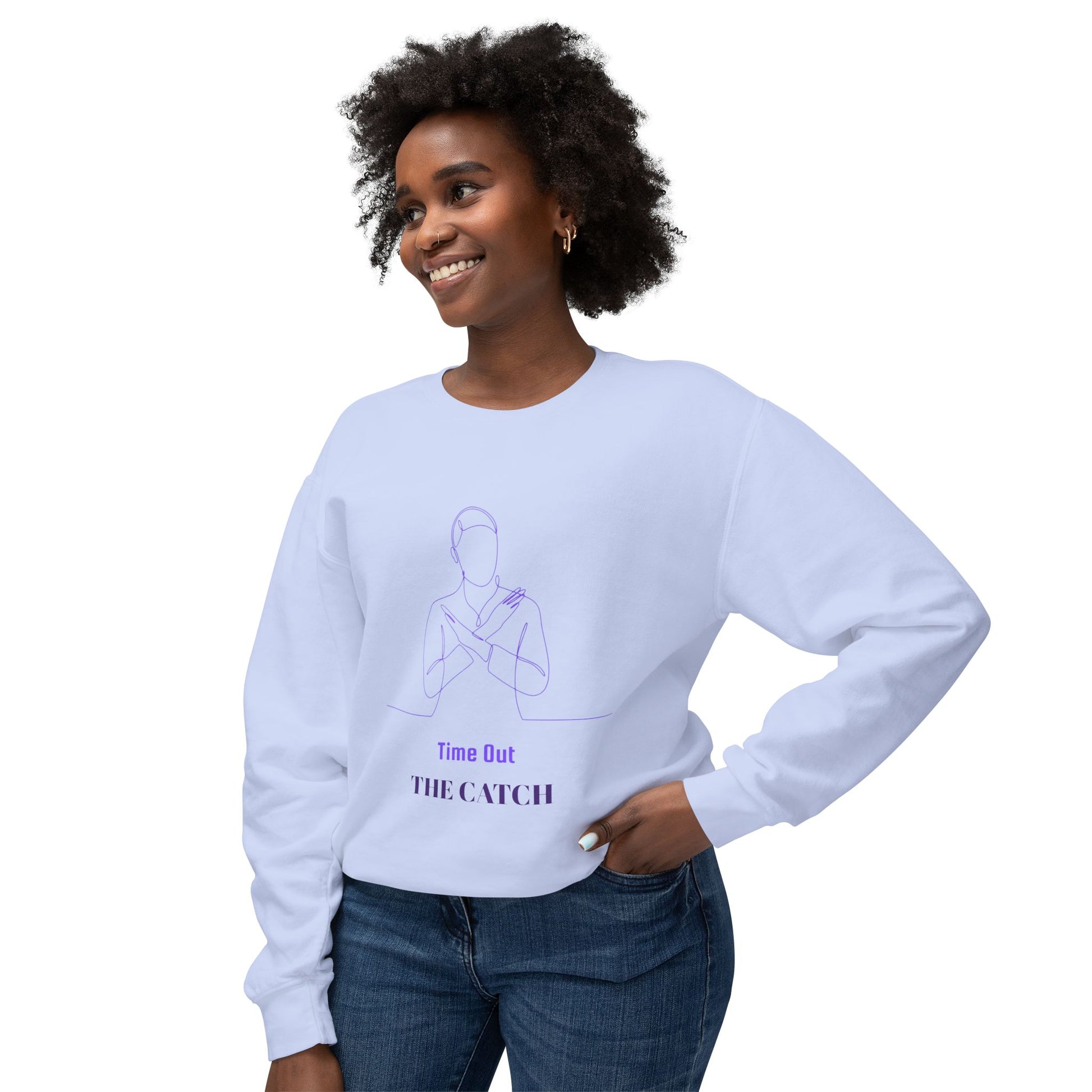 Relaxing Lightweight Crewneck Sweatshirt - "Time Out The Catch" - THE CATCH