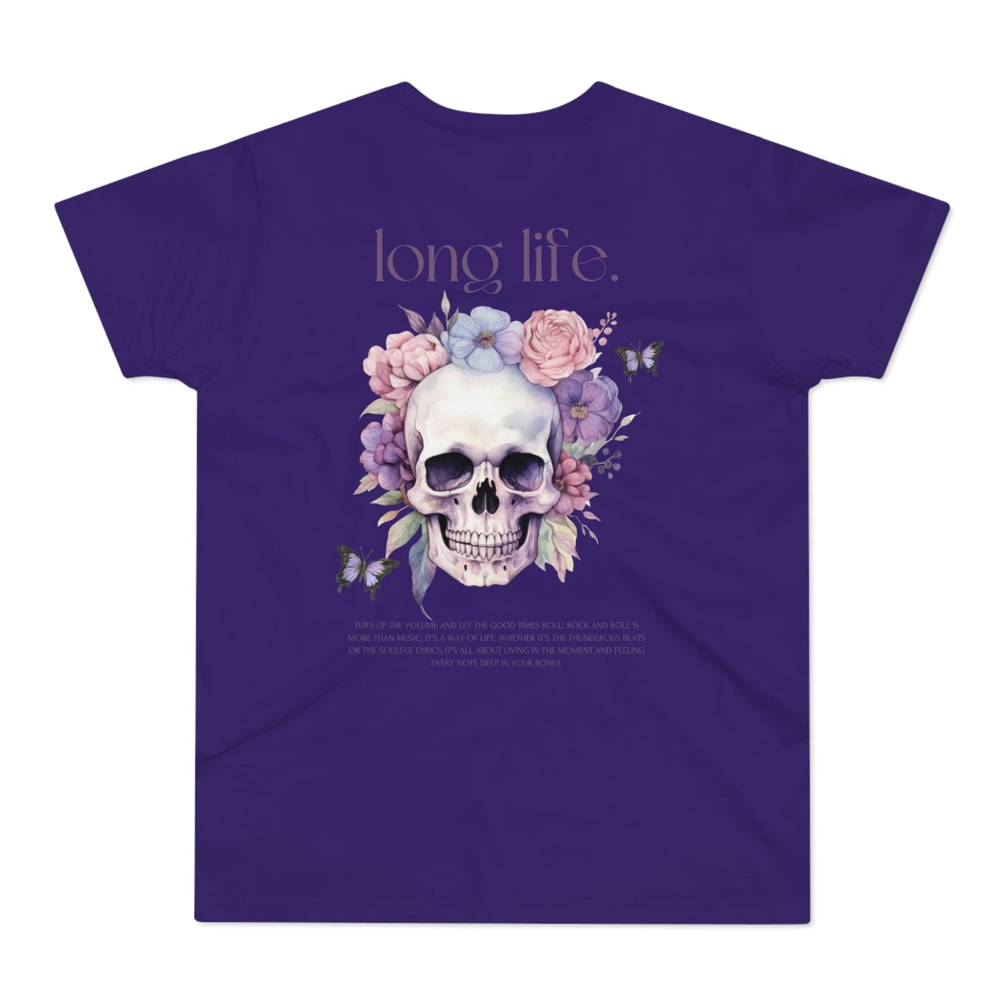 Men's Skull Graphic T-Shirt - 'The Catch' & 'Long Life' Design