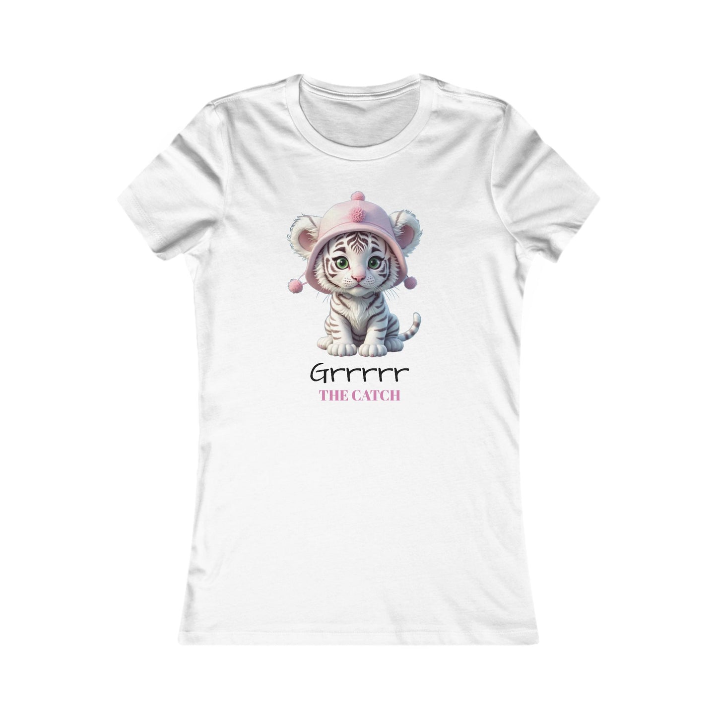 Cute Tiger Graphic Tee for Women - "Grrrrr The Catch" - THE CATCH