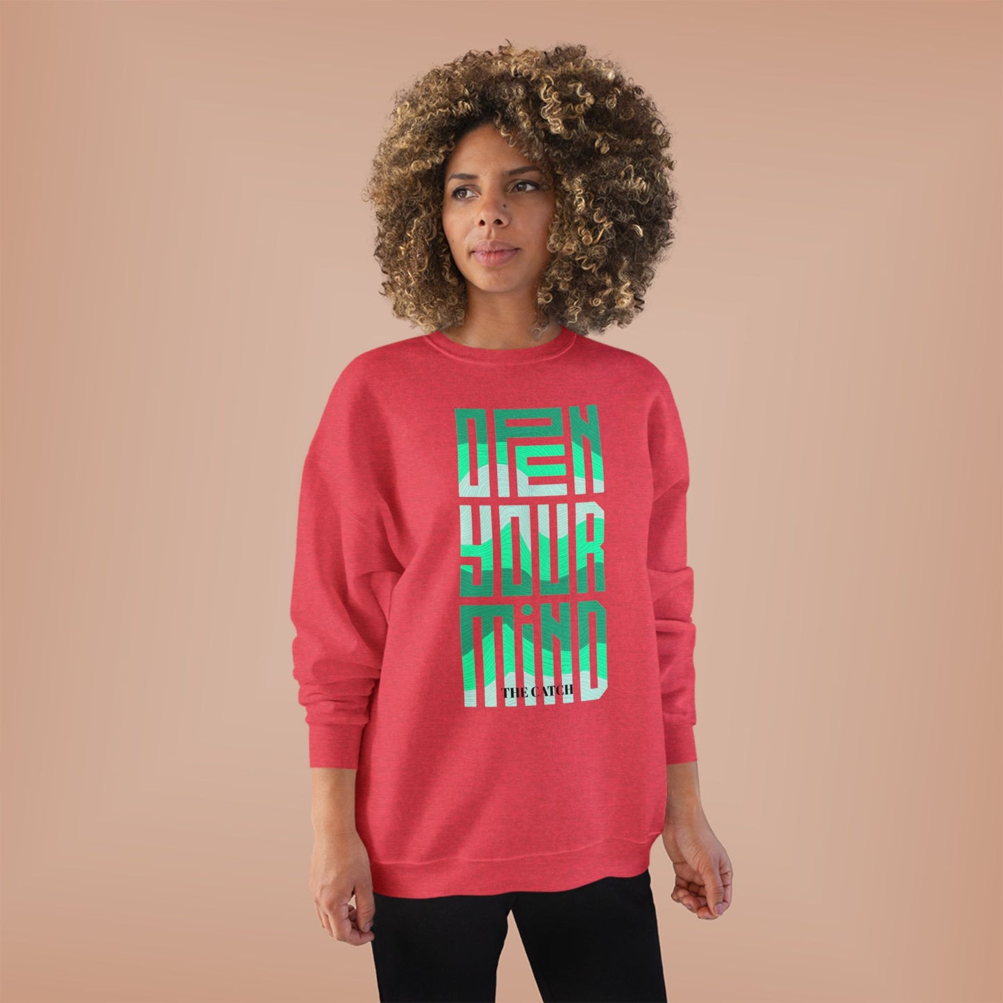 Open Your Mind  Eco-Friendly Sweatshirt | Minimalist Graphic Crewneck