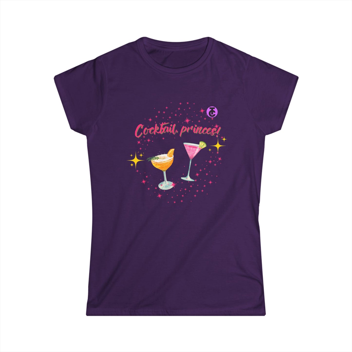 Cocktail Princess Women's Softstyle Tee | Cute Summer Shirt, Party Tee, Gift for Her, Birthday T-Shirt, Girls Night Out Outfit - THE CATCH