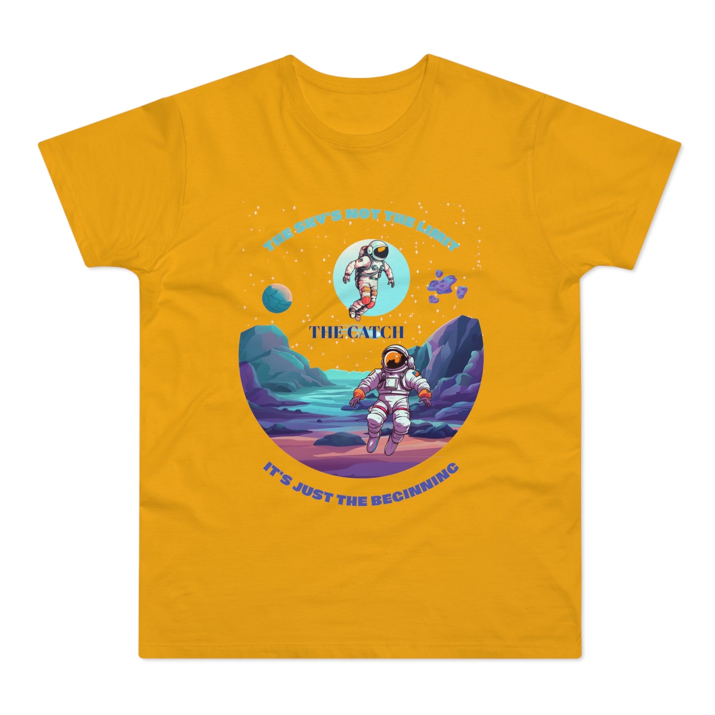 Astronaut Adventure Men's T-Shirt - 'The Sky's Not the Limit, It's Just the Beginning'