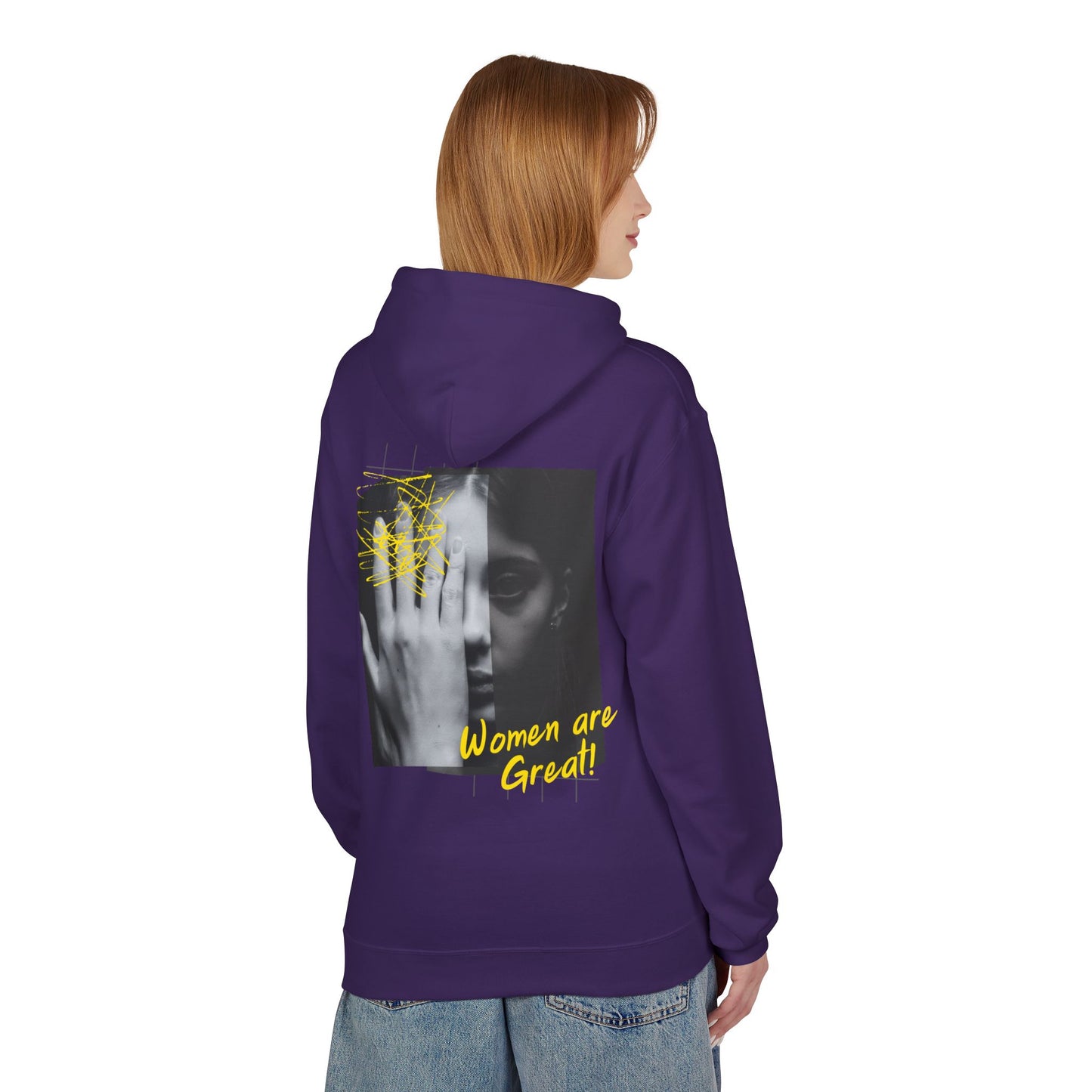 Empowering Women's Fleece Hoodie - "Strong Women Don't Wilt, They Bloom"