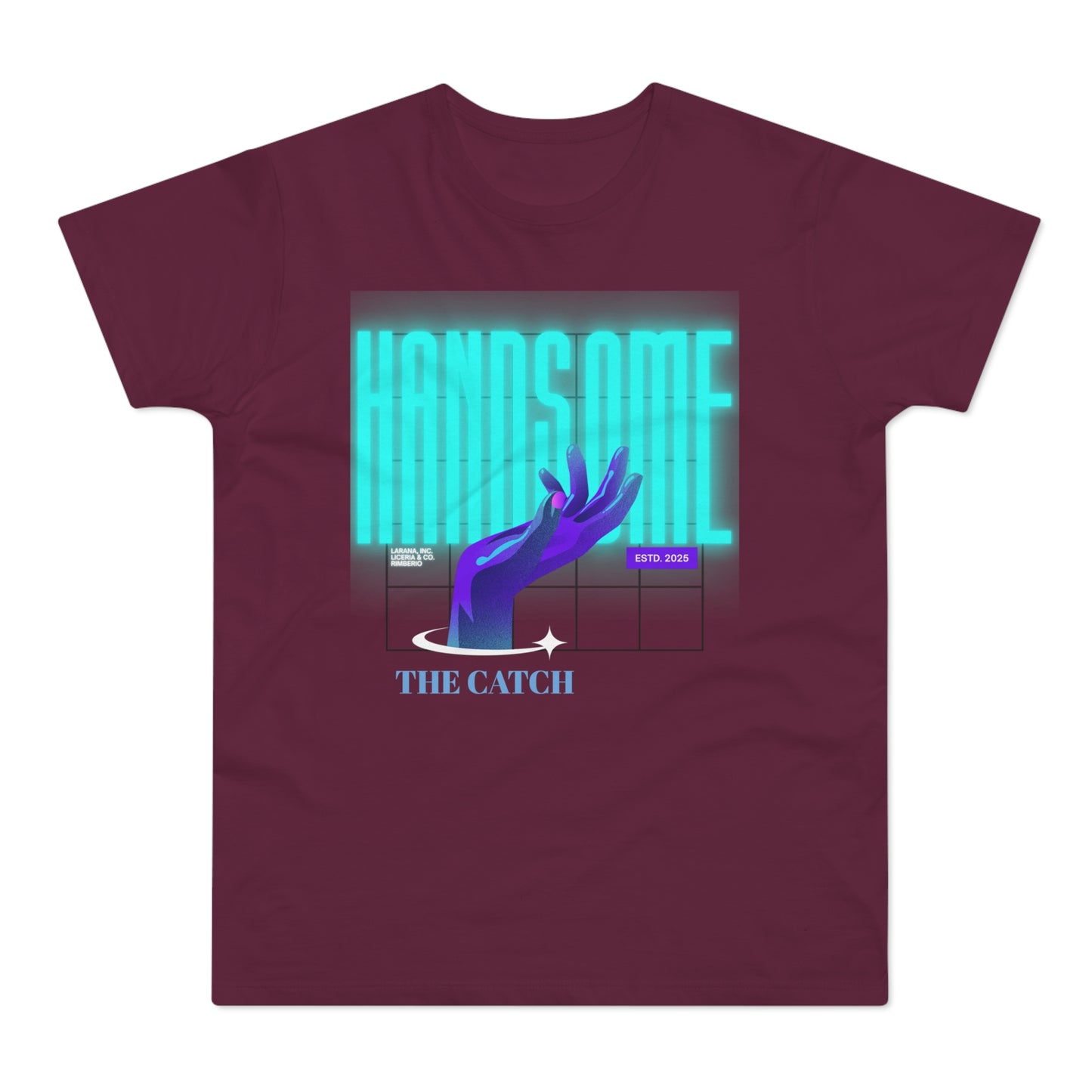 Stylish Graphic Tee for Men - 'Handsome' Design - THE CATCH