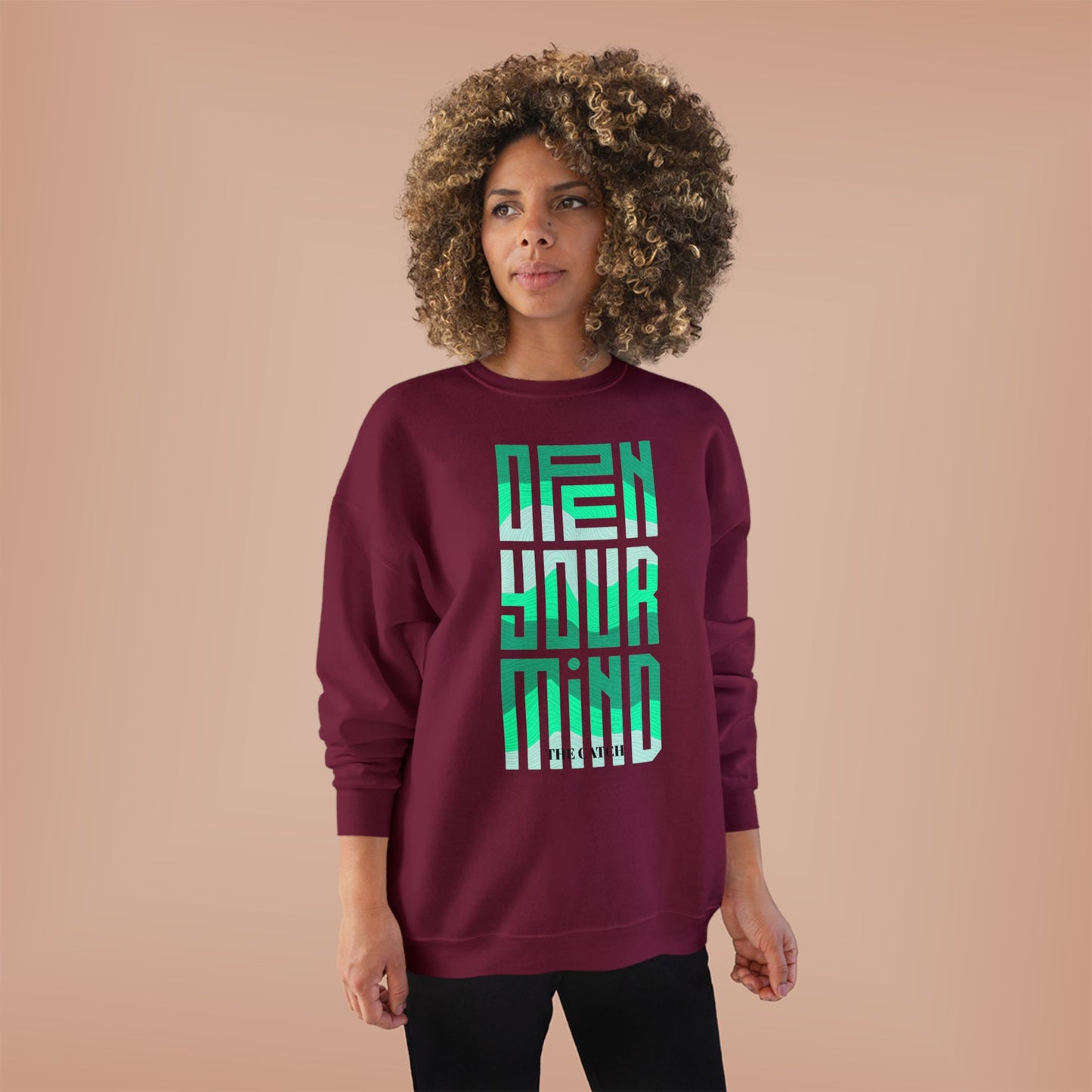 Open Your Mind  Eco-Friendly Sweatshirt | Minimalist Graphic Crewneck