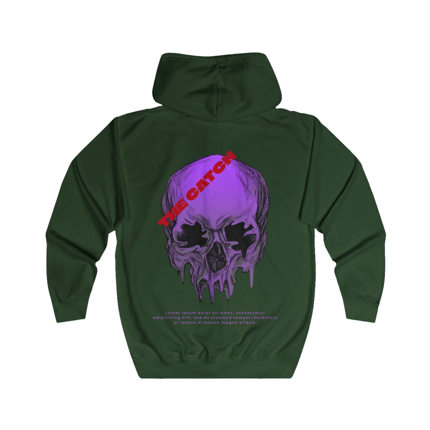 Full Zip Hoodie - 'The Catch Baddie' Skull Design