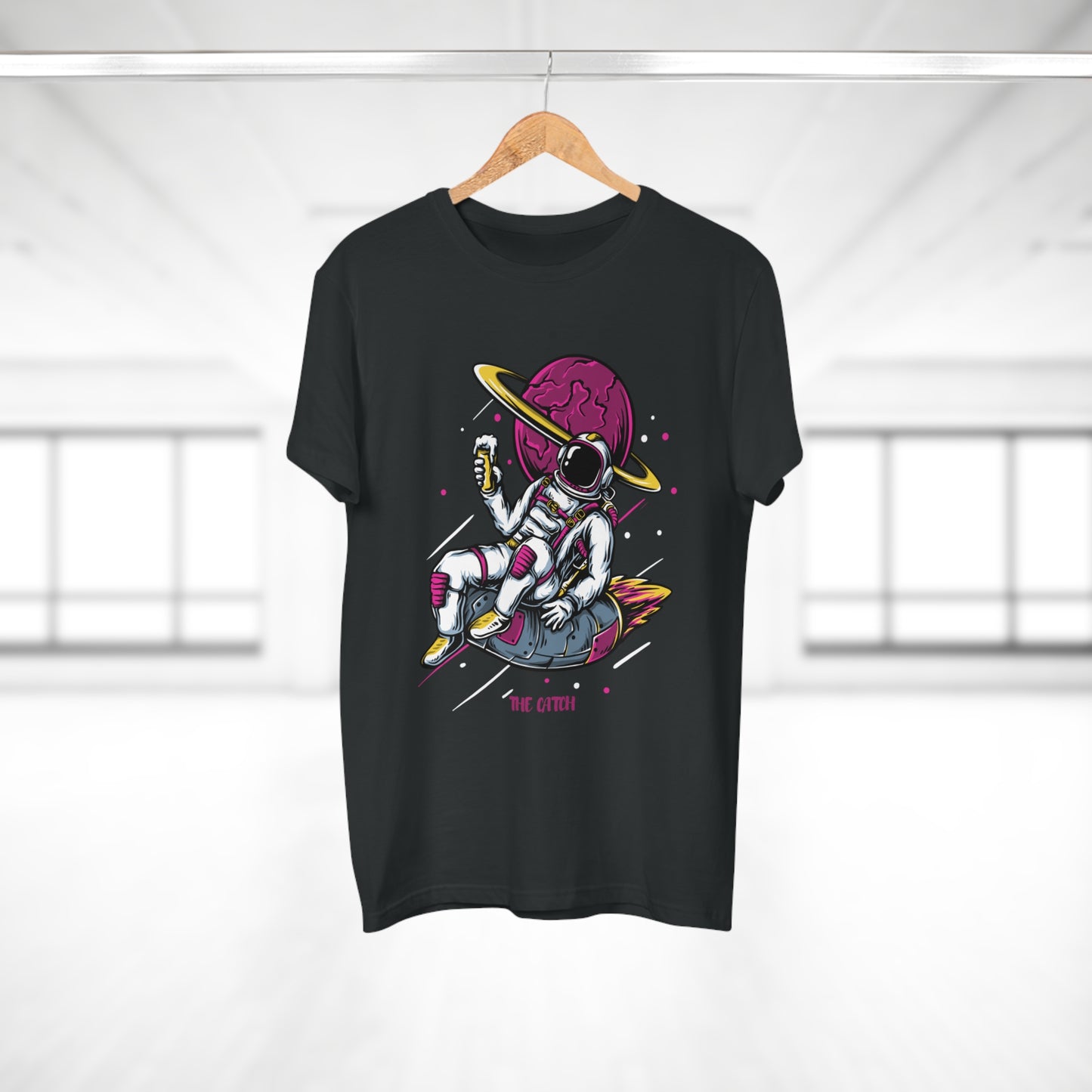 Cosmic Adventure Men's T-Shirt - Retro Astronaut Design