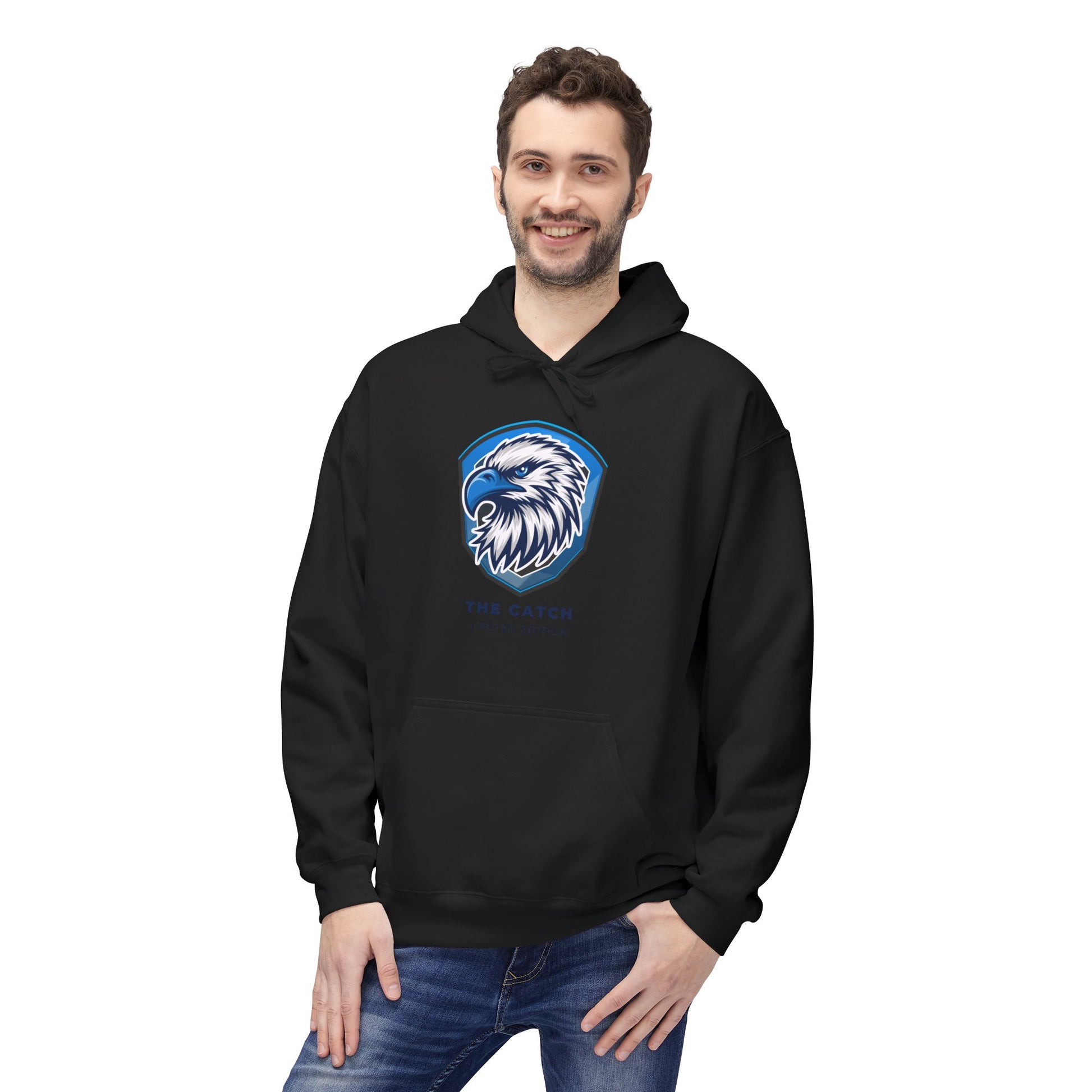 Eagle Graphic Fleece Hoodie - Warm, Stylish, Perfect for Outdoors, Gifts for Nature Lovers, Adventure Apparels, Casual Wear - THE CATCH