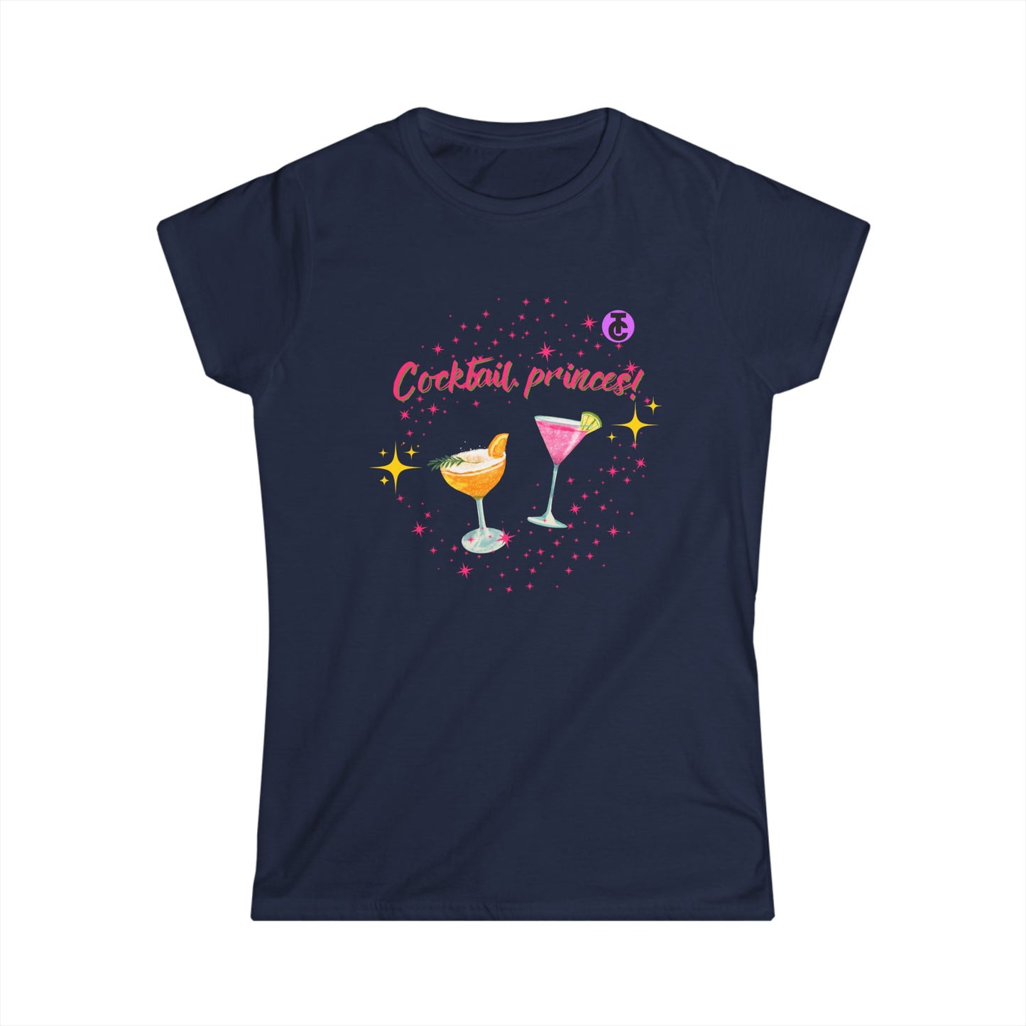 Cocktail Princess Women's Softstyle Tee | Cute Summer Shirt, Party Tee, Gift for Her, Birthday T-Shirt, Girls Night Out Outfit - THE CATCH