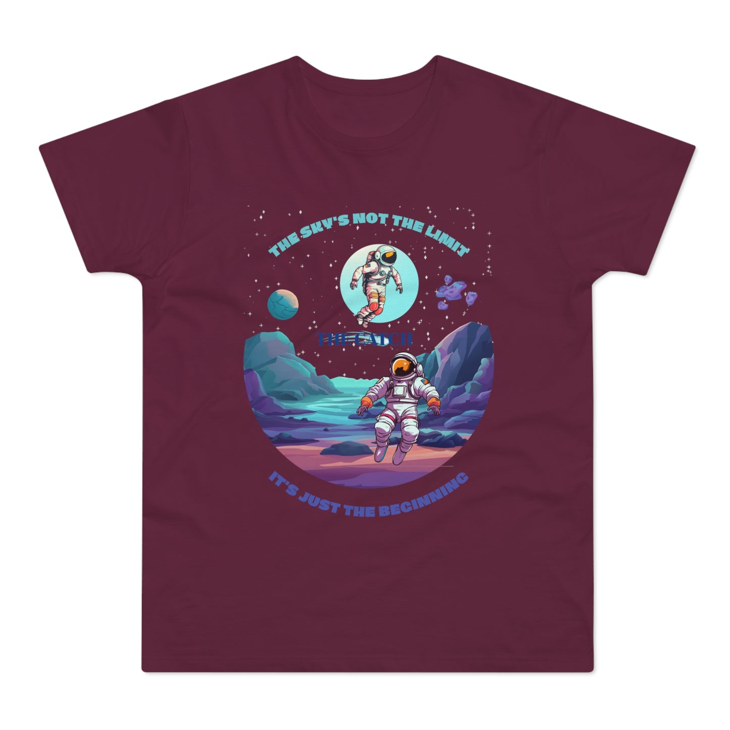 Astronaut Adventure Men's T-Shirt - 'The Sky's Not the Limit, It's Just the Beginning'