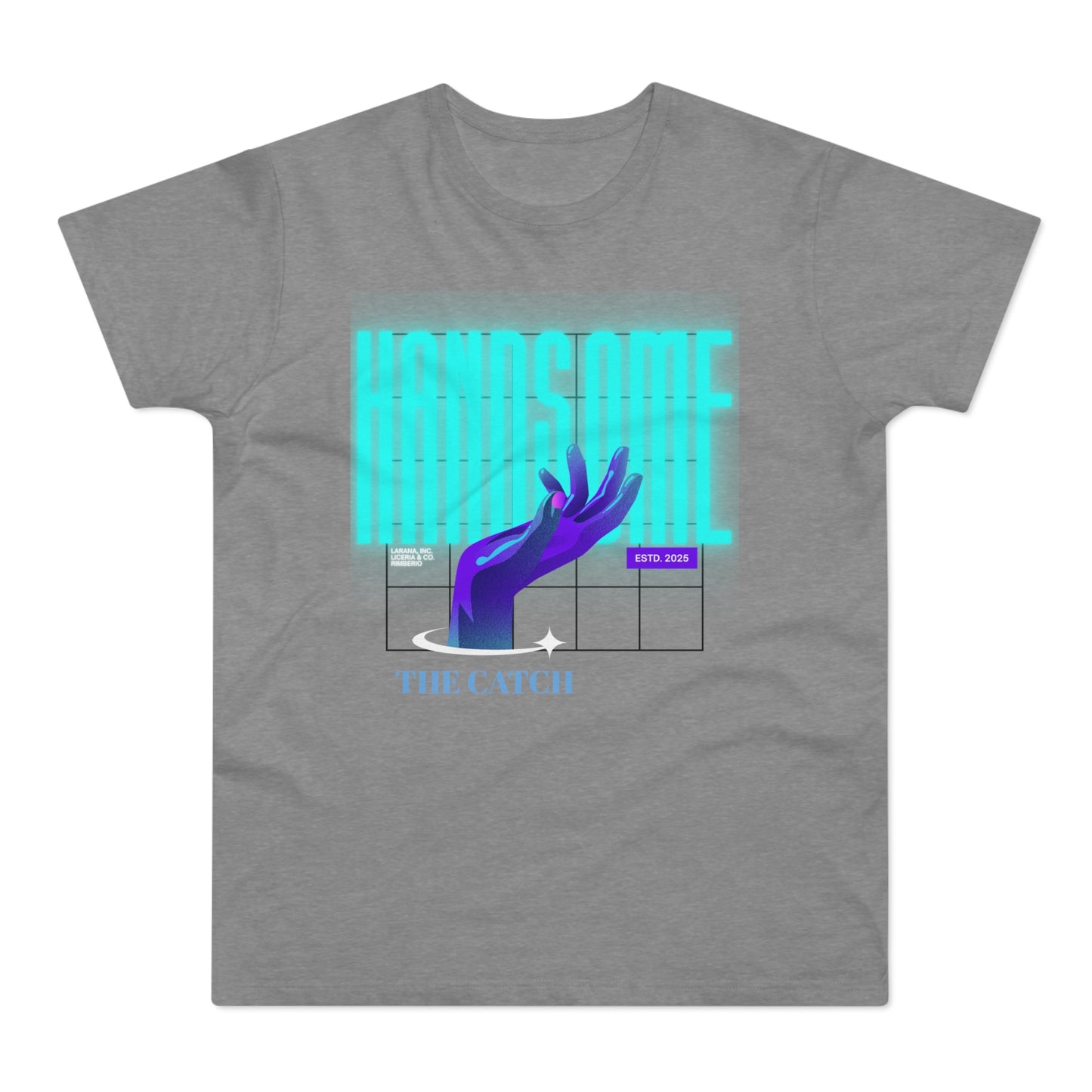 Stylish Graphic Tee for Men - 'Handsome' Design - THE CATCH