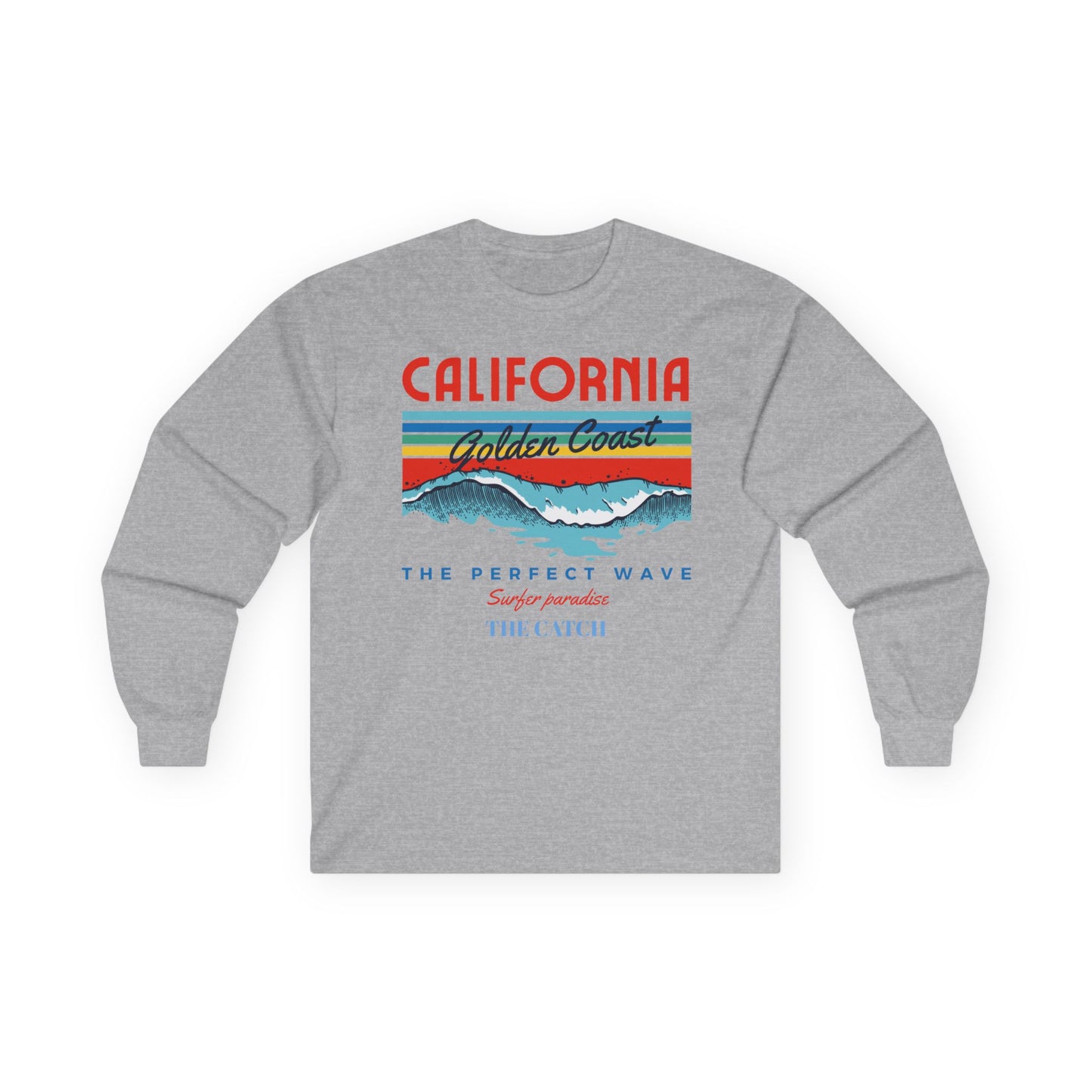 California Coast Long Sleeve Tee - Perfect Wave Design - THE CATCH